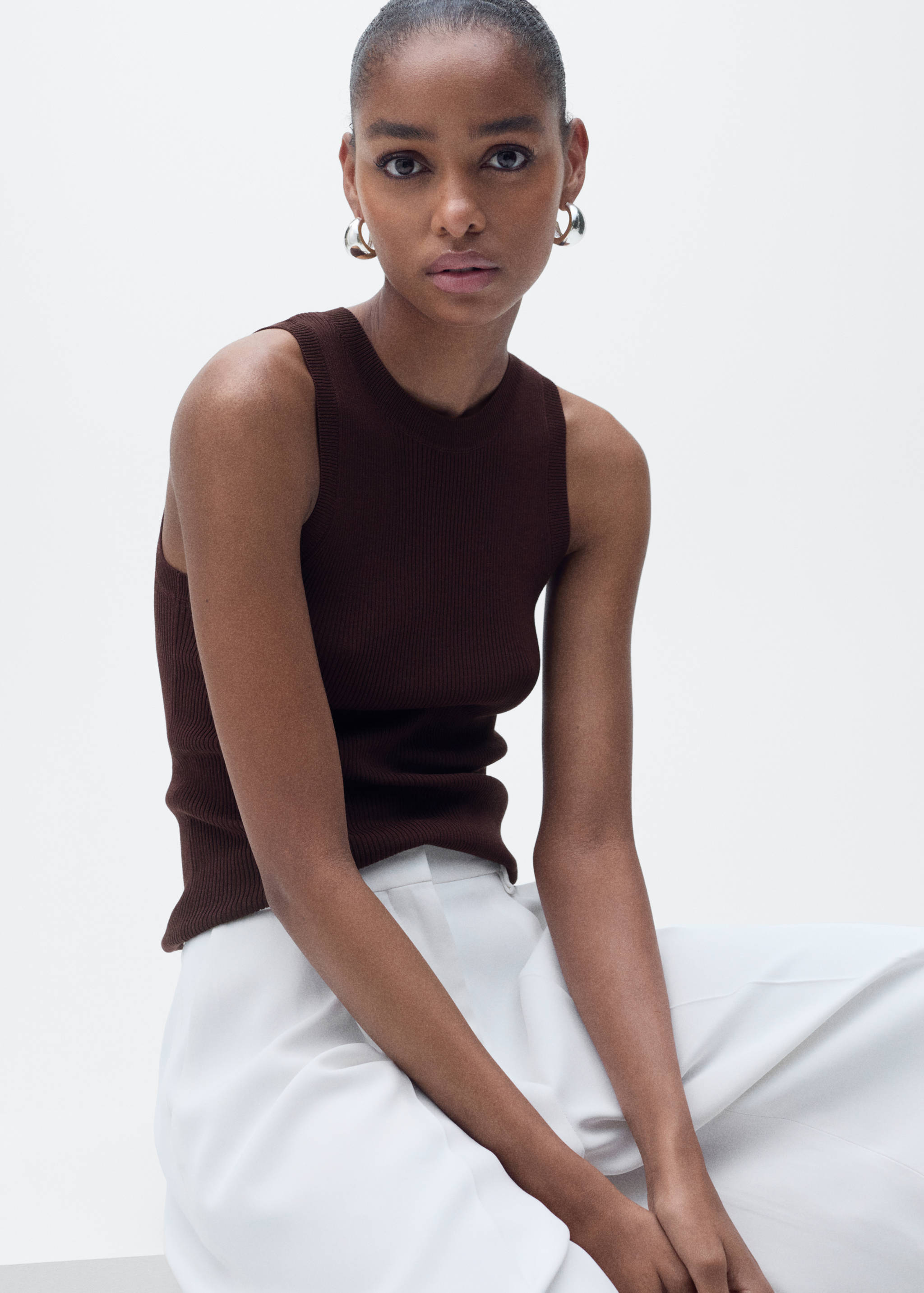 Ribbed knit top - Details of the article 2