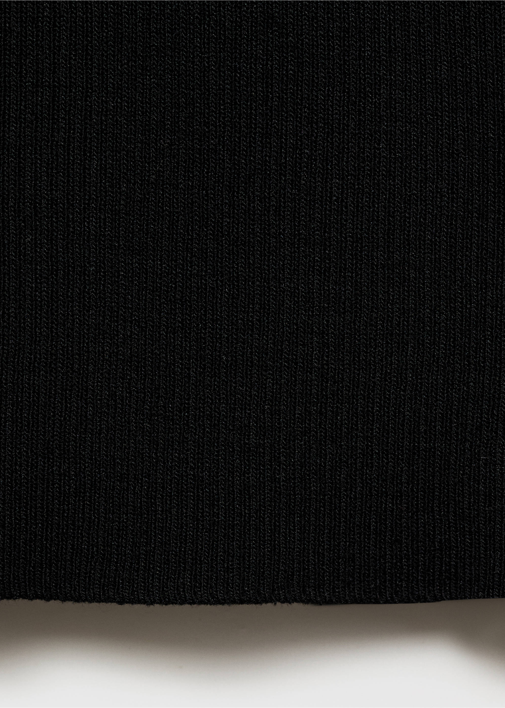 Ribbed knit top - Details of the article 0, Black. Ref: 87047163-00.