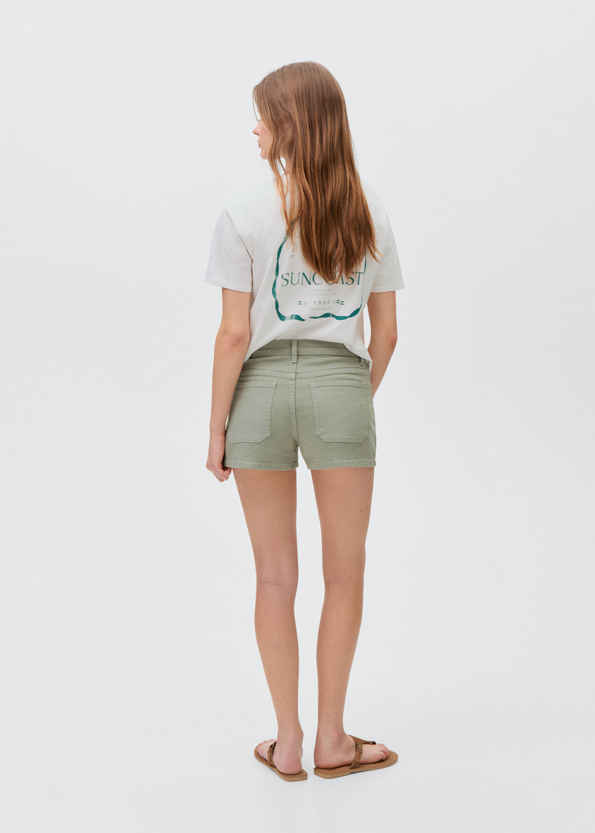 Cotton shorts with pockets - Зворотна сторона товару
