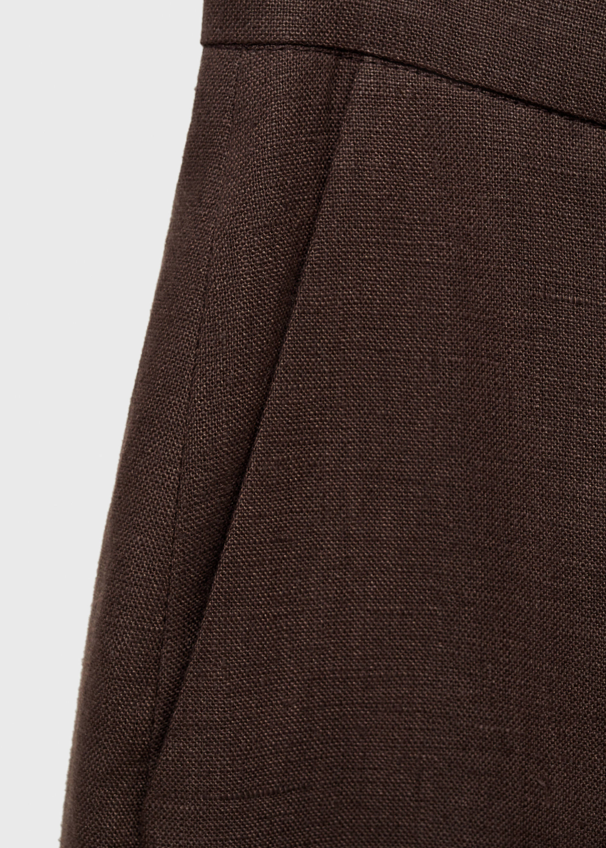 Straight-fit linen suit pants - Details of the article 0