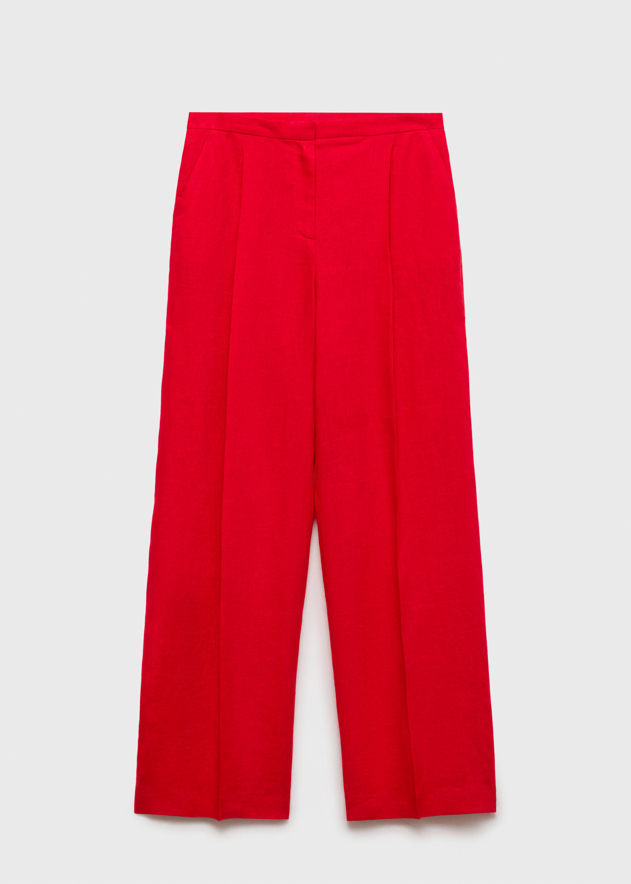 Straight-fit linen suit trousers - Article without model