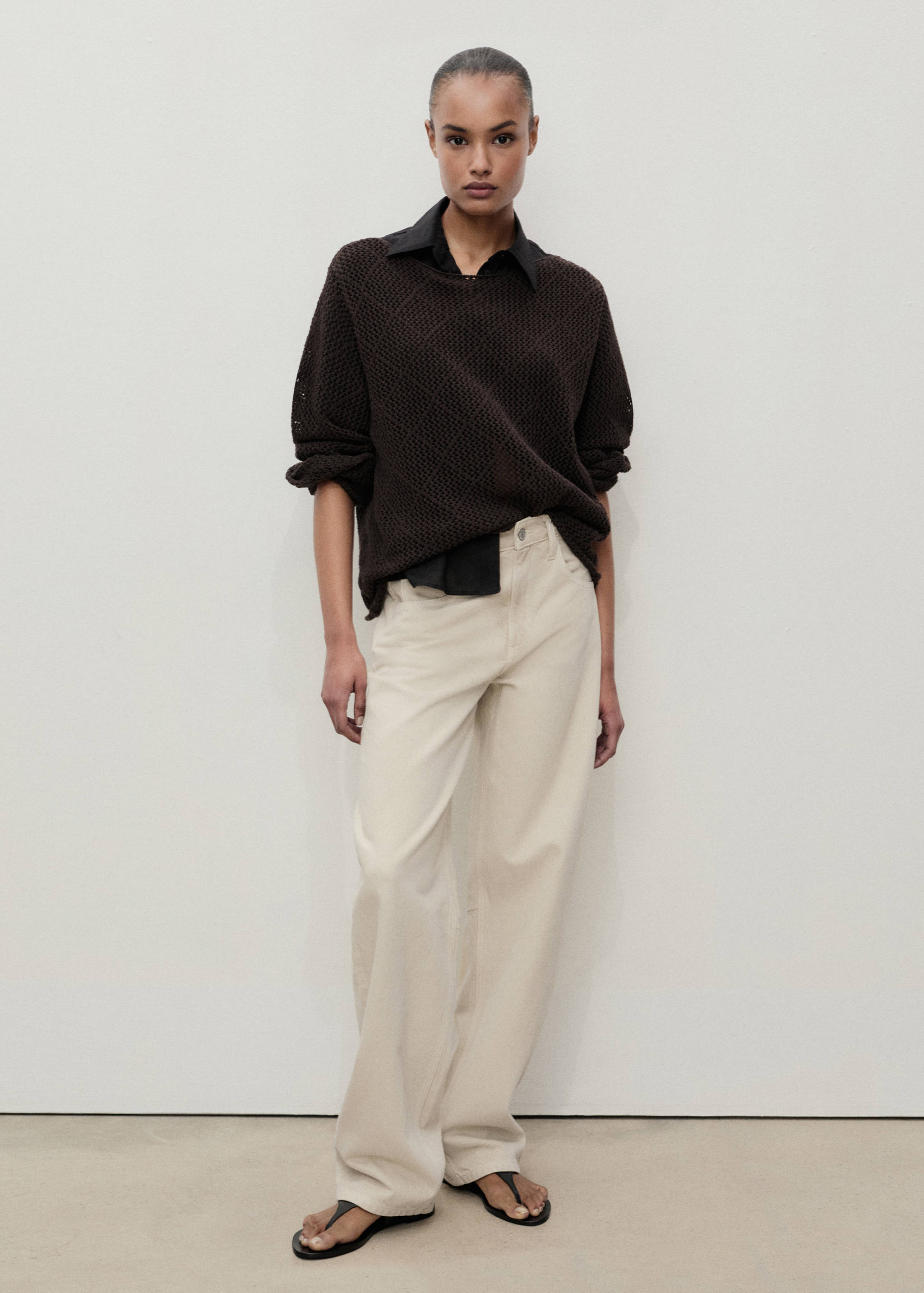 High-rise balloon jeans - General plane