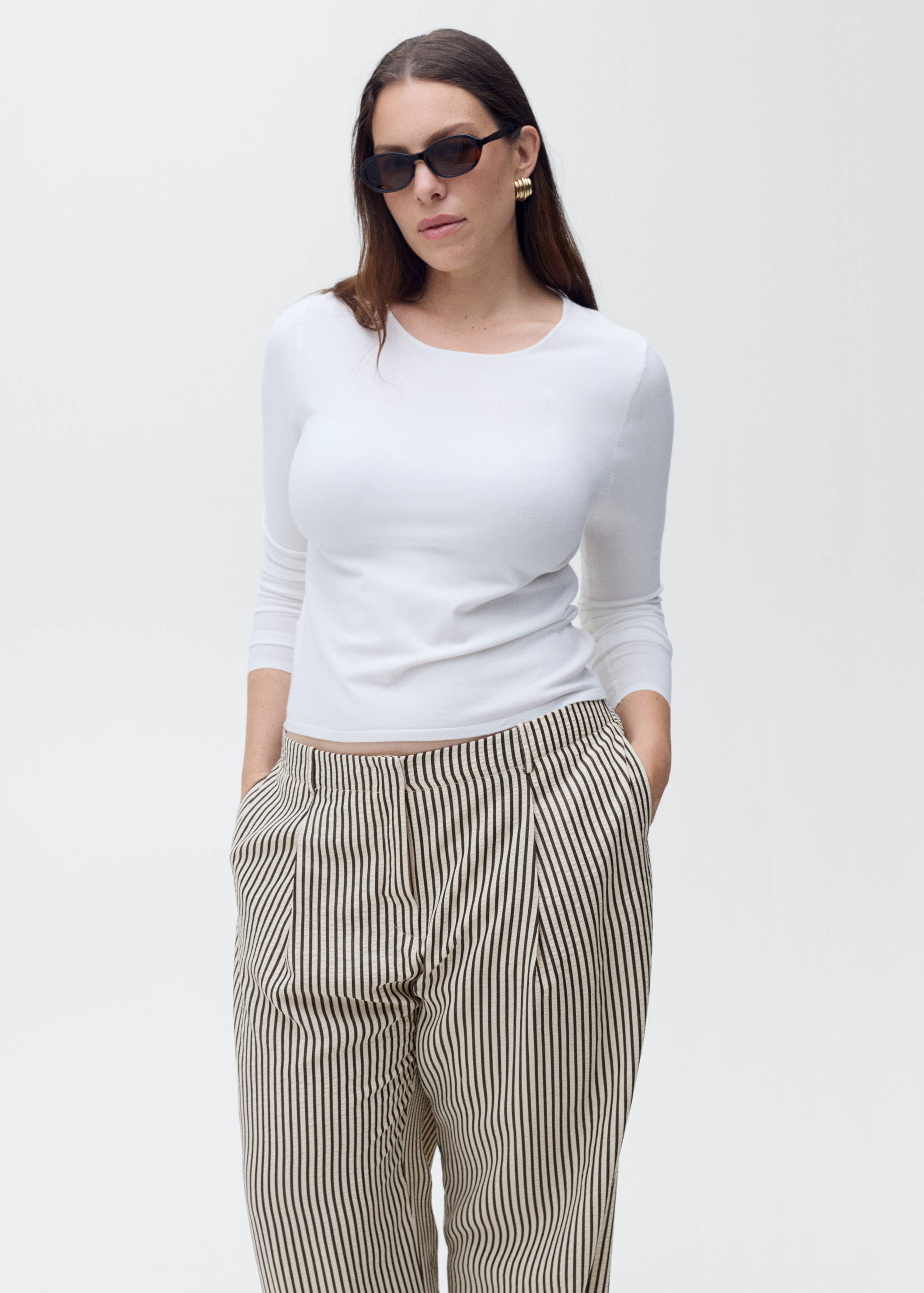 Texture striped pants - Details of the article 5