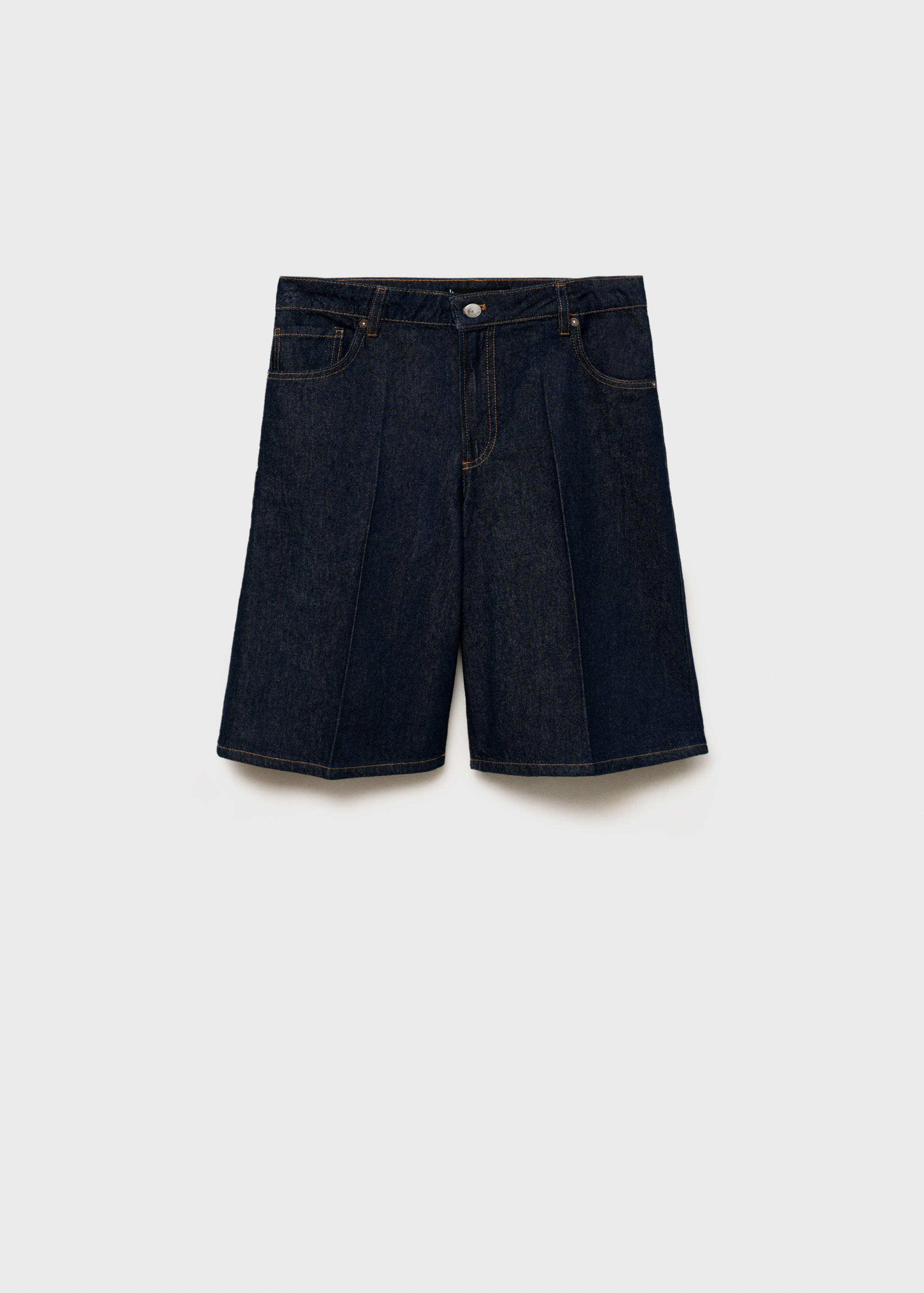 High-waisted denim bermuda jorts - Article without model