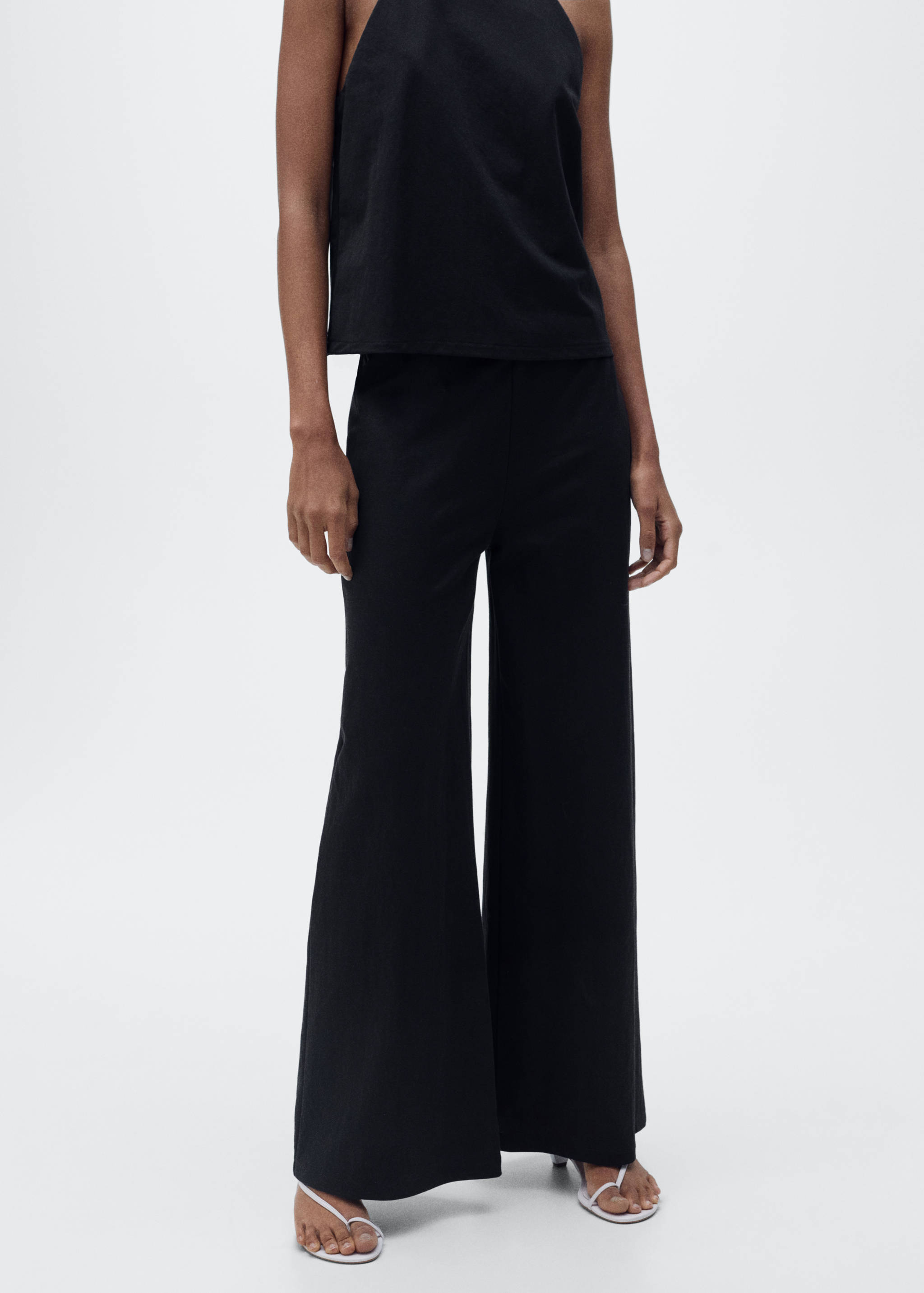 Cropped palazzo trousers - Tampilan Sedang
