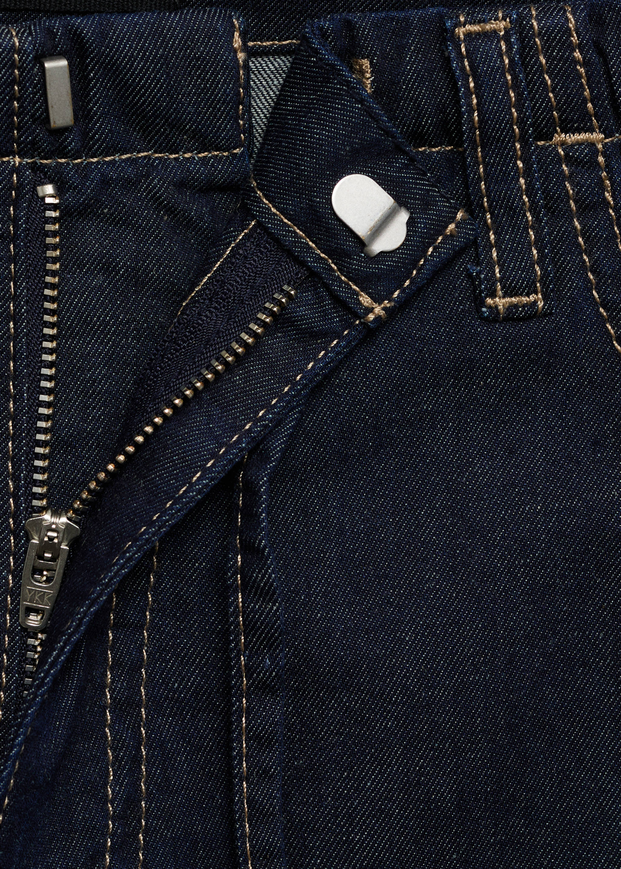 Wide leg denim trousers with belt - Details of the article 8