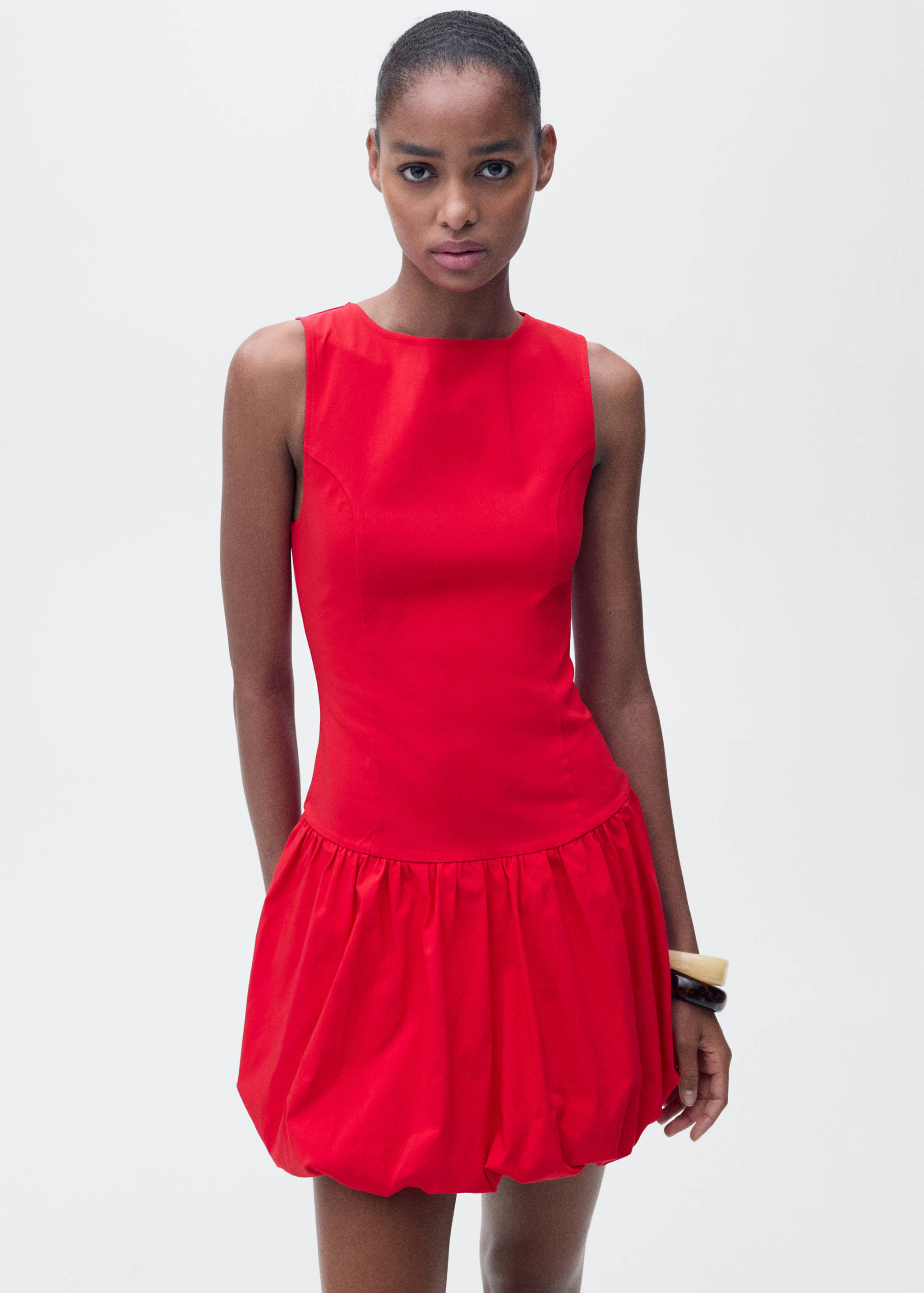 Short balloon dress - Medium plane