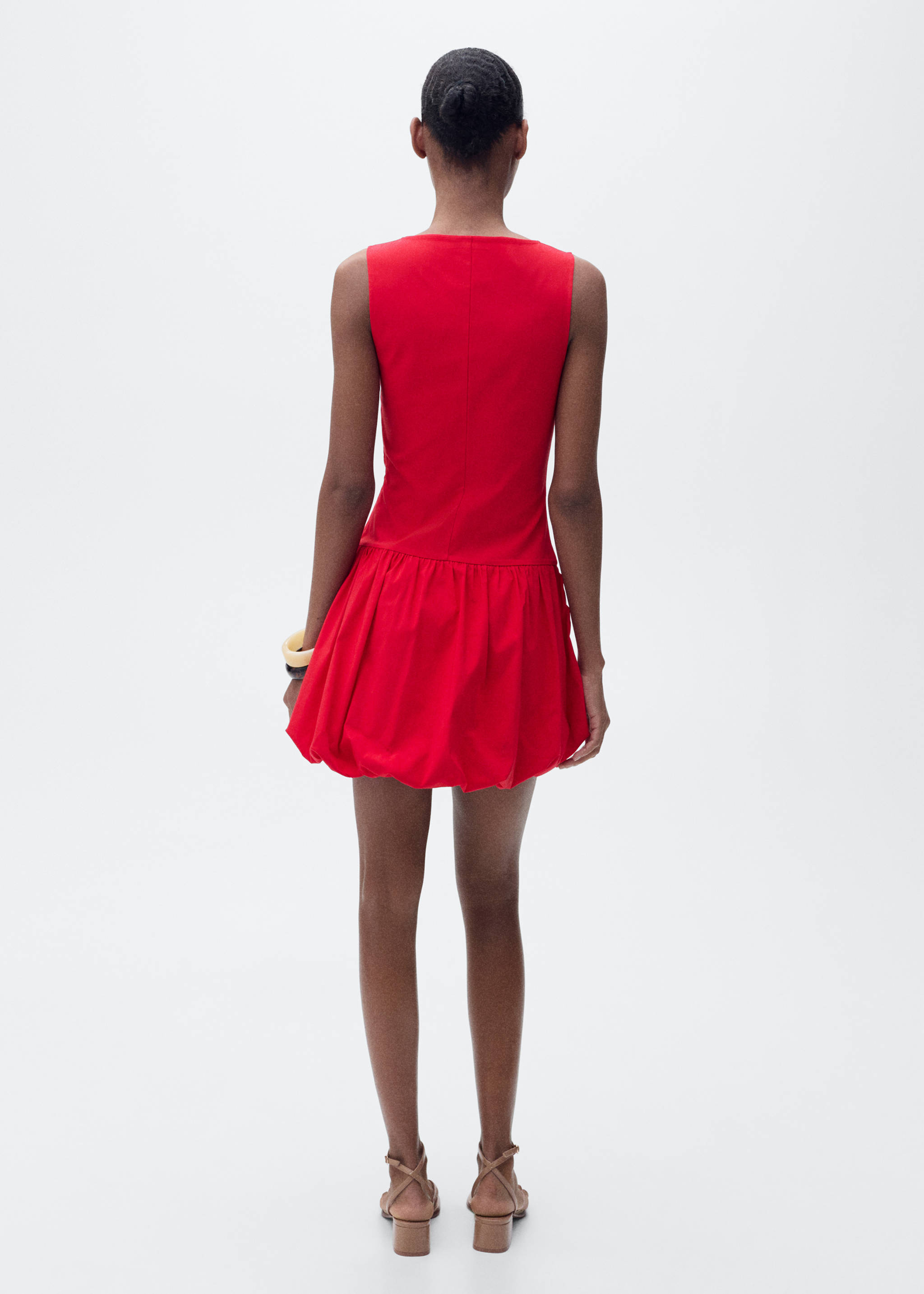 Short balloon dress - Reverse of the article