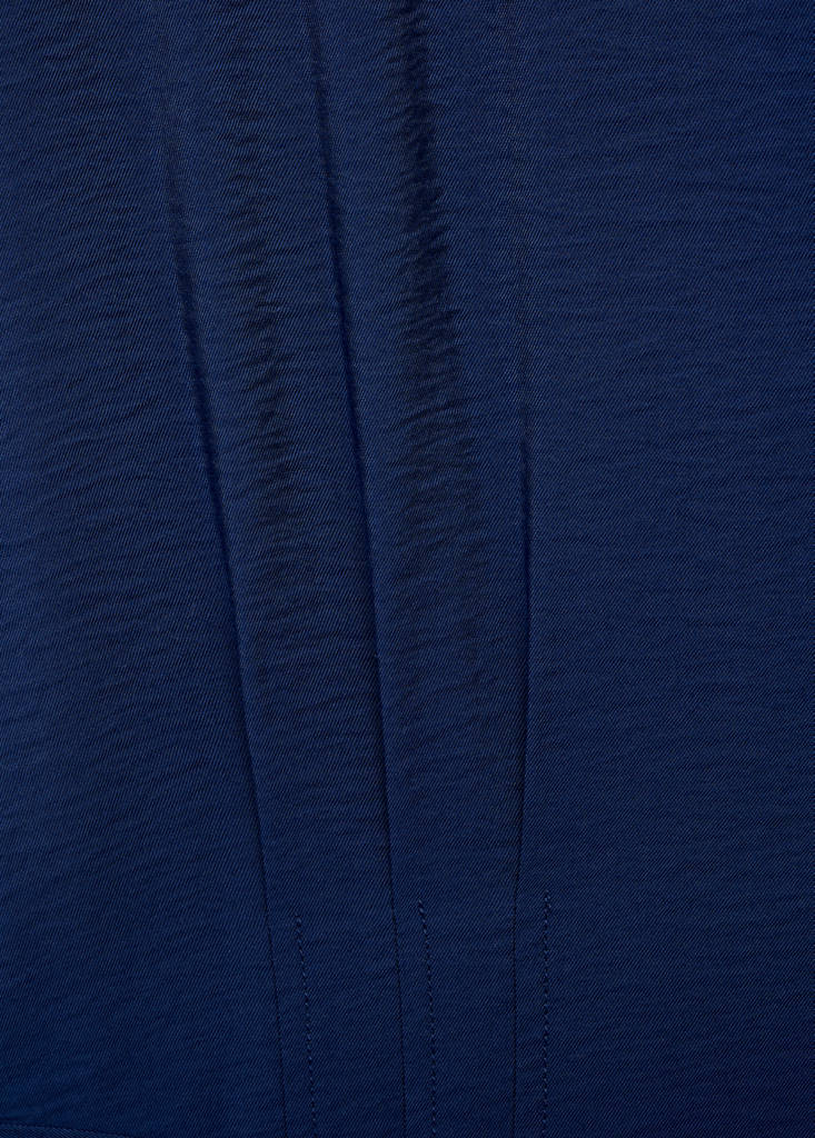 Printed long jumpsuit with belt — Ink Blue