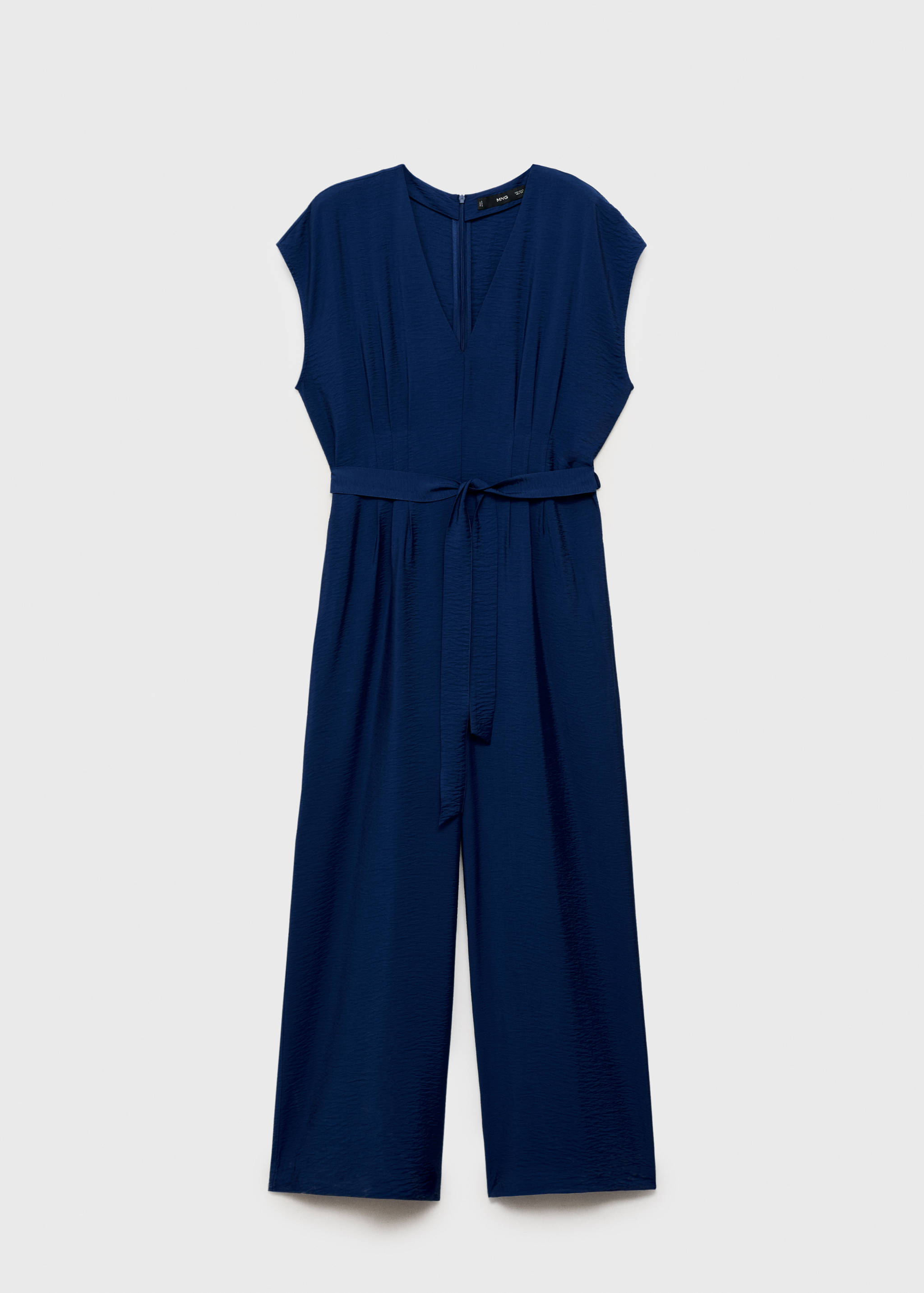 Printed long jumpsuit with belt - Article without model
