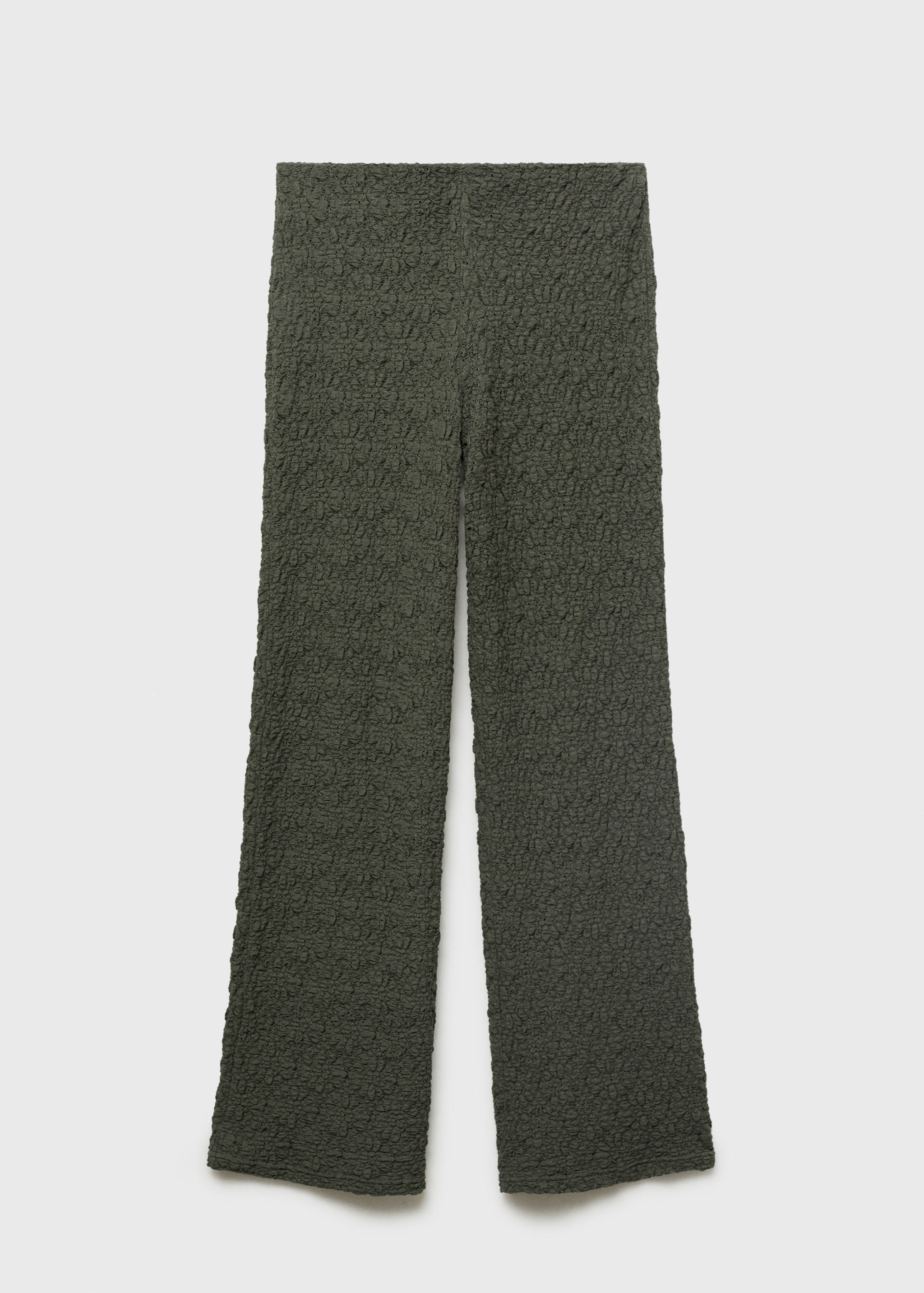Straight textured trousers - Article without model