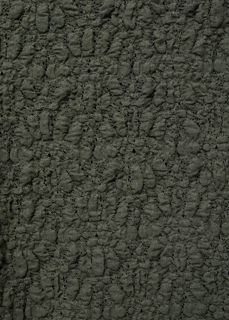 Straight textured trousers — Khaki