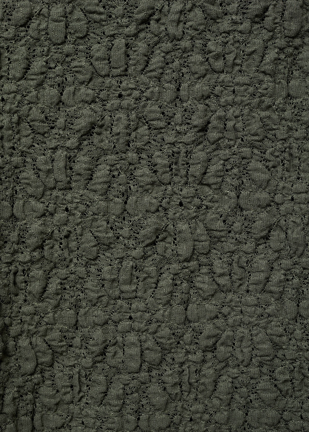 Straight textured trousers — Khaki