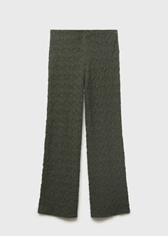 Straight textured trousers — Khaki 7