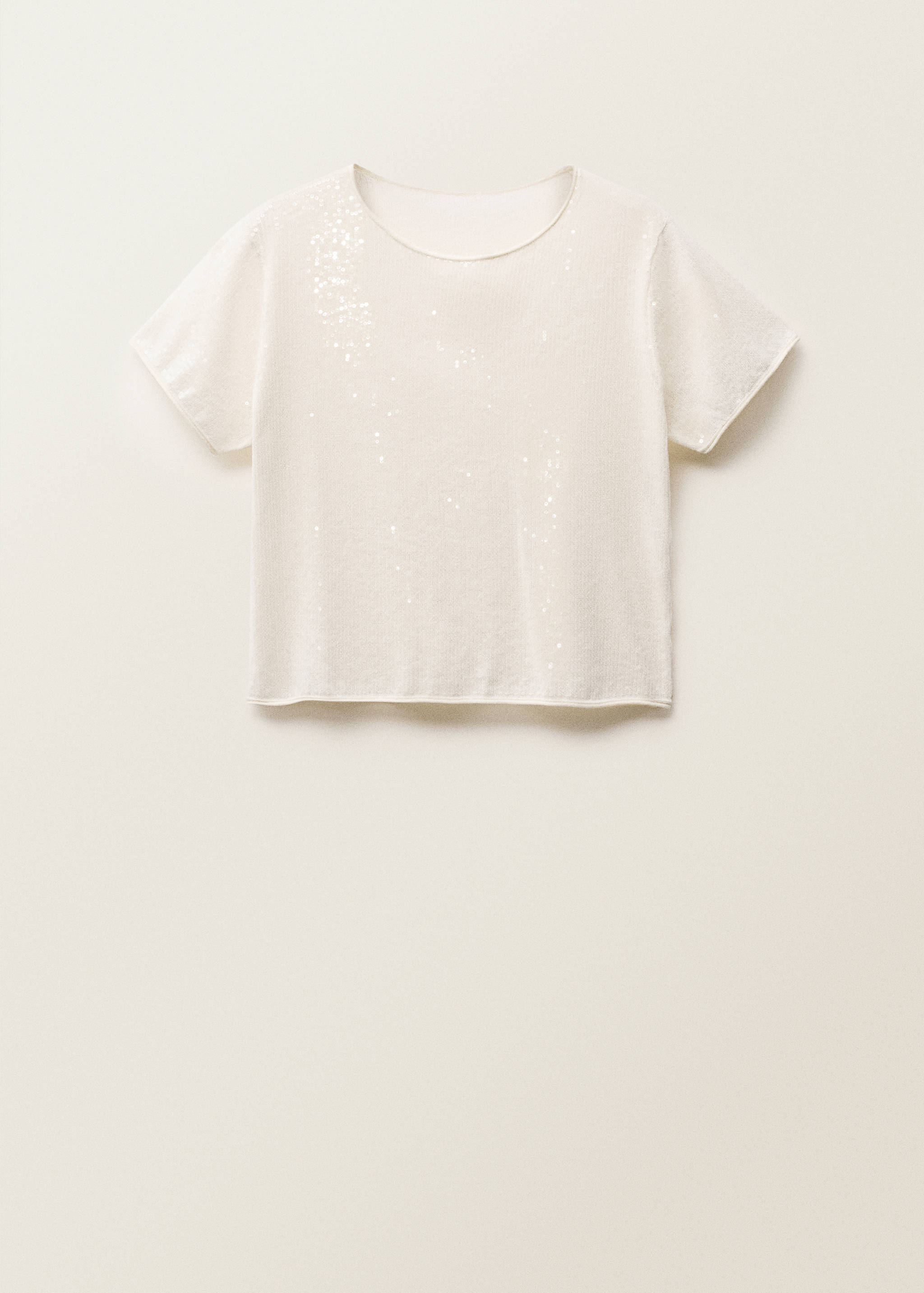 Short-sleeved sequin knitted sweater - Article without model