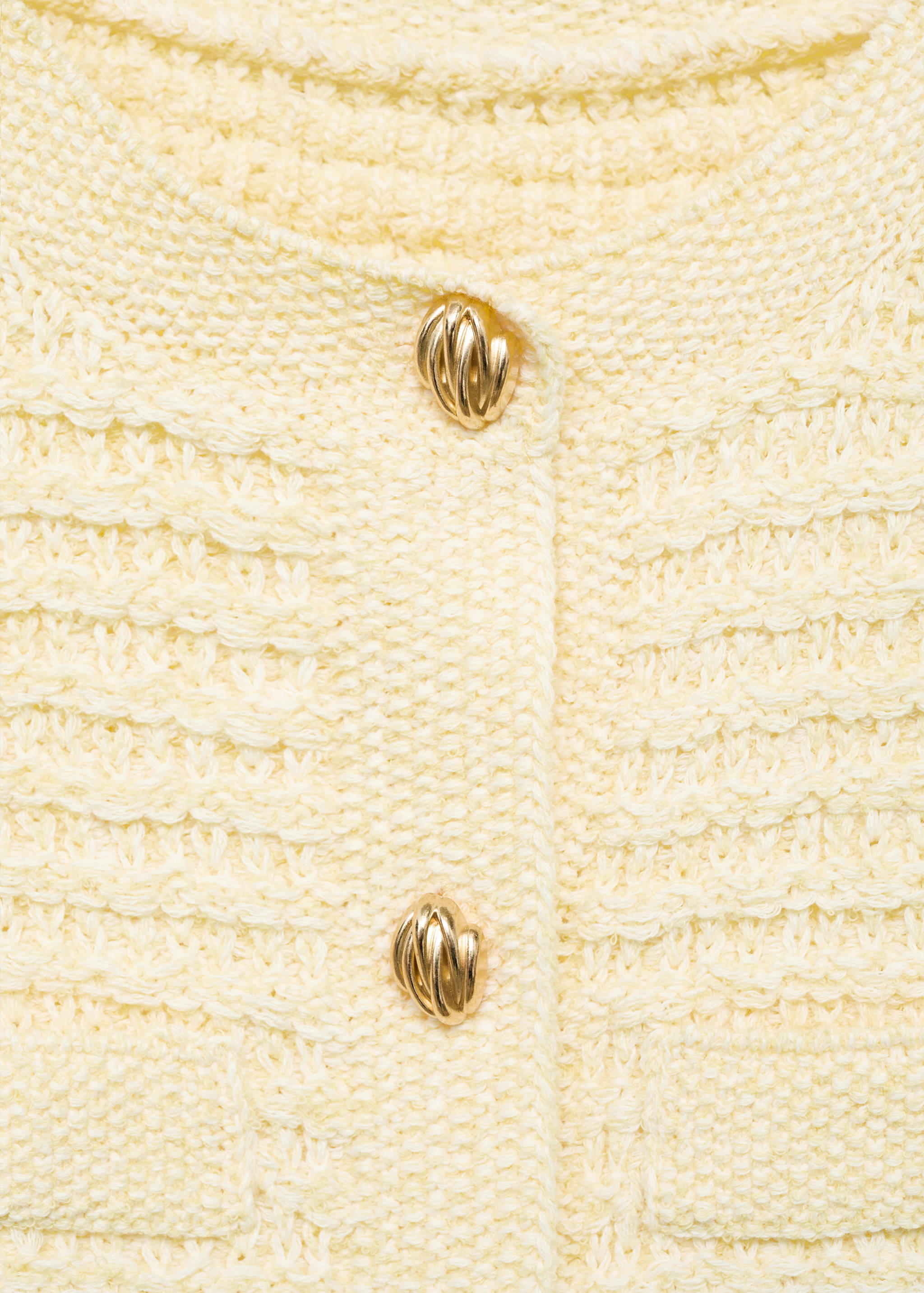 Knitted cardigan with jewel button - Details of the article 8