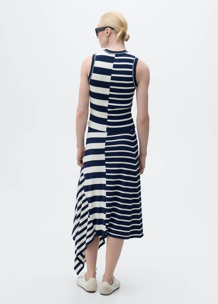 Asymmetrical striped knit skirt thumbnail 13