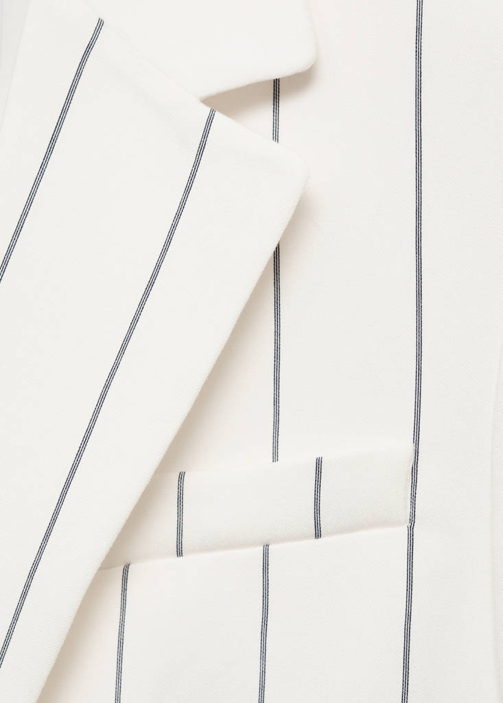 Pinstripe suit jacket — White