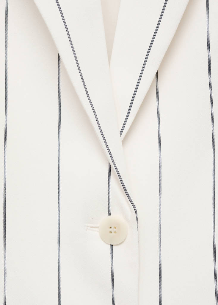Pinstripe suit jacket — White