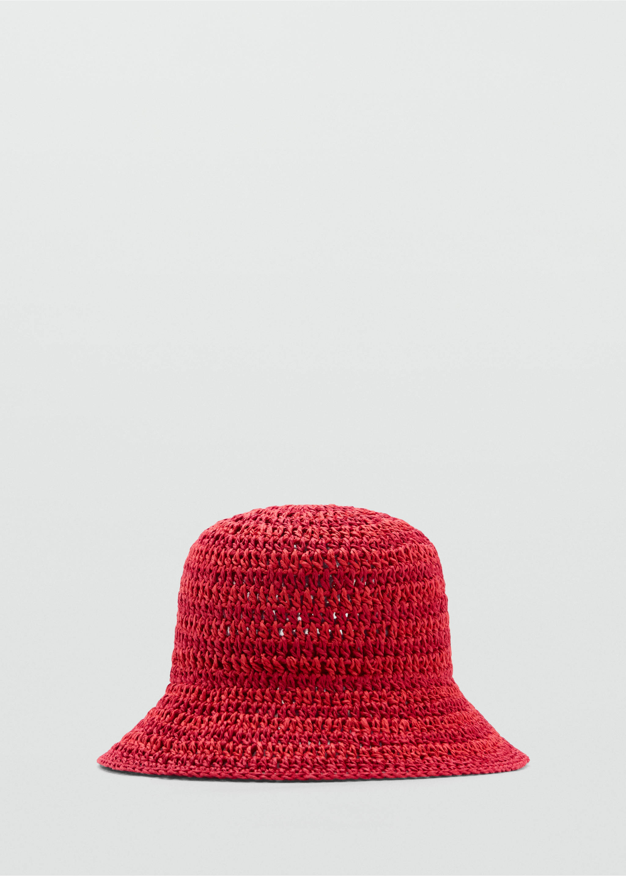 Sombrero bucket fibra natural - Artículo sin modelo, Rojo. Ref: 87047672-00.