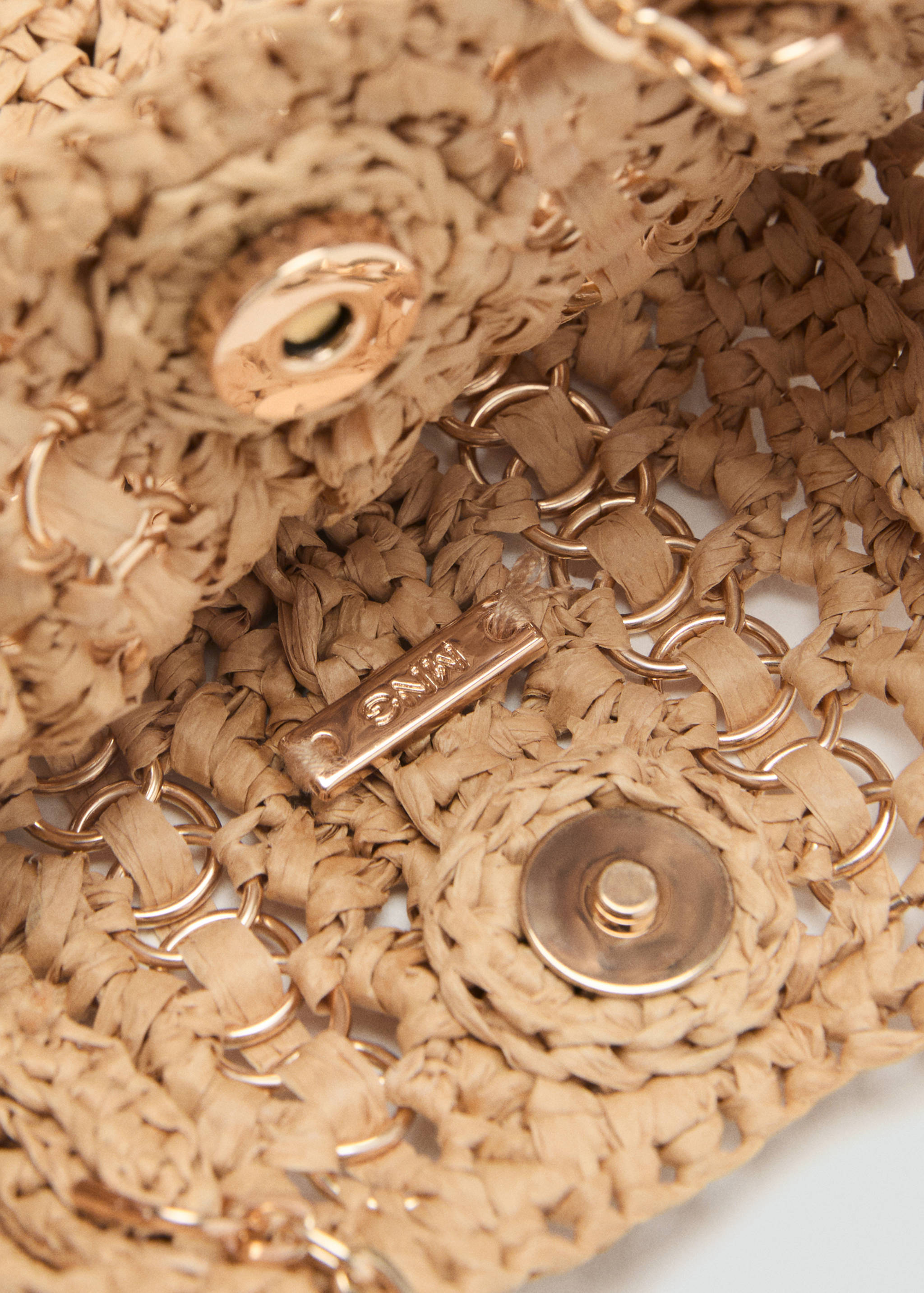Natural fiber bag with metal rings - Details of the article 1