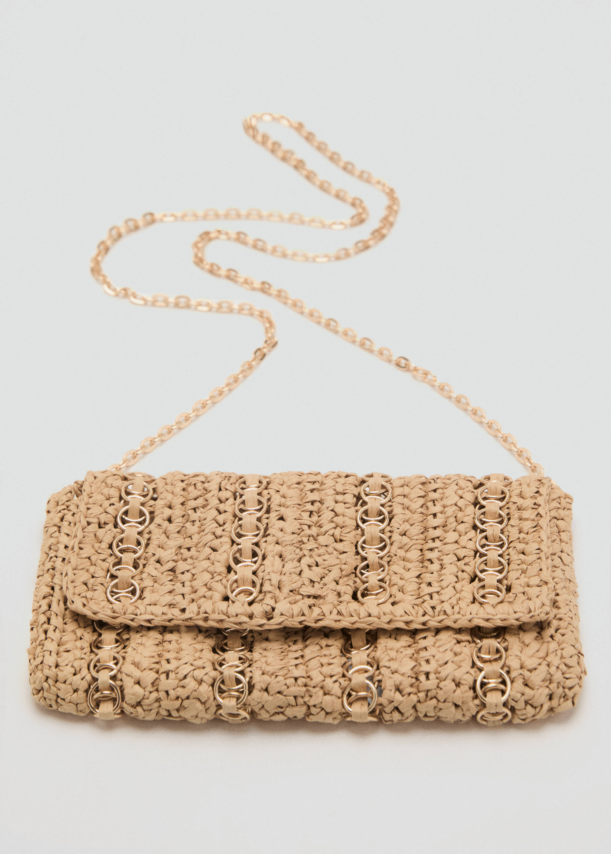 Natural fiber handbag with metal rings - Details of the article 2