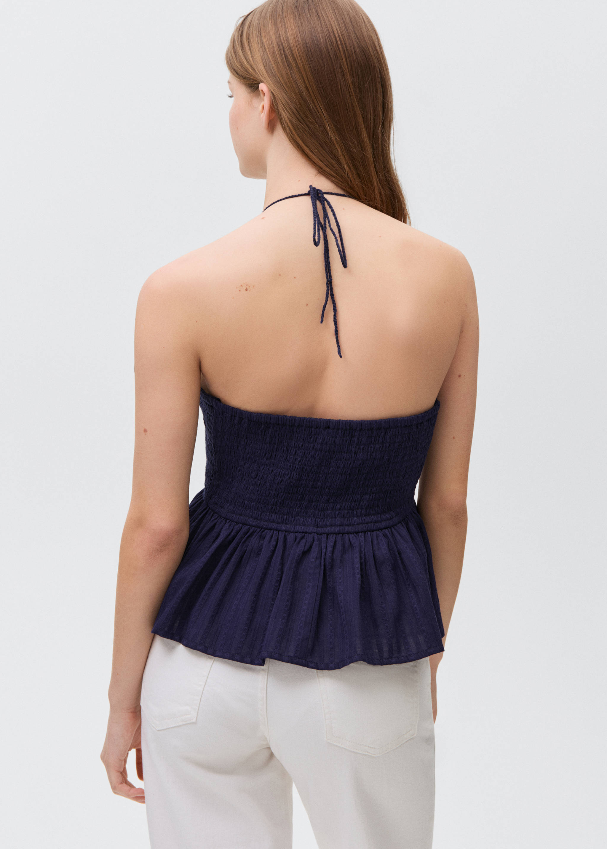 Perlenverziertes Häkel-Top - Rückseite des Artikels