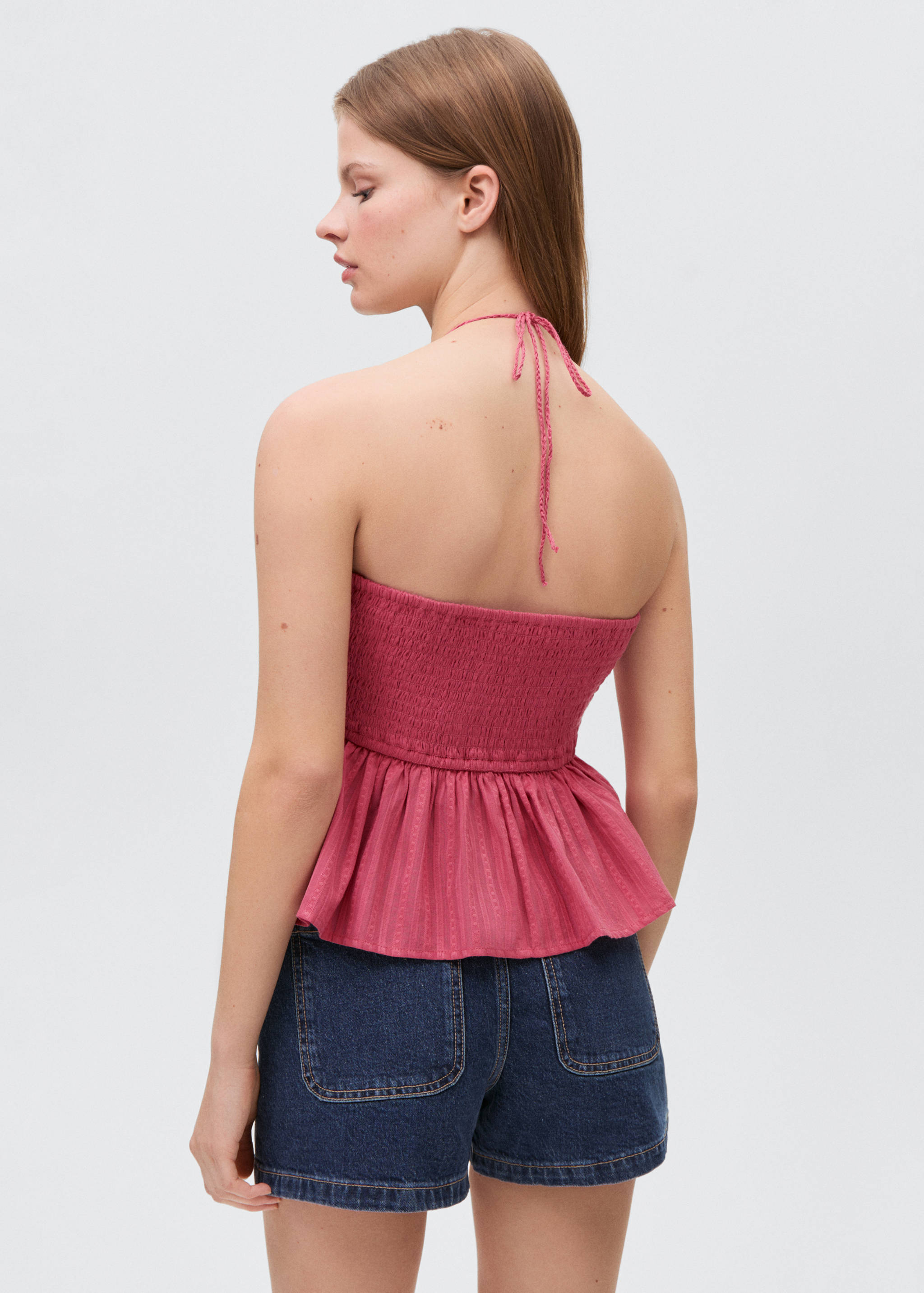 Perlenverziertes Häkel-Top - Rückseite des Artikels