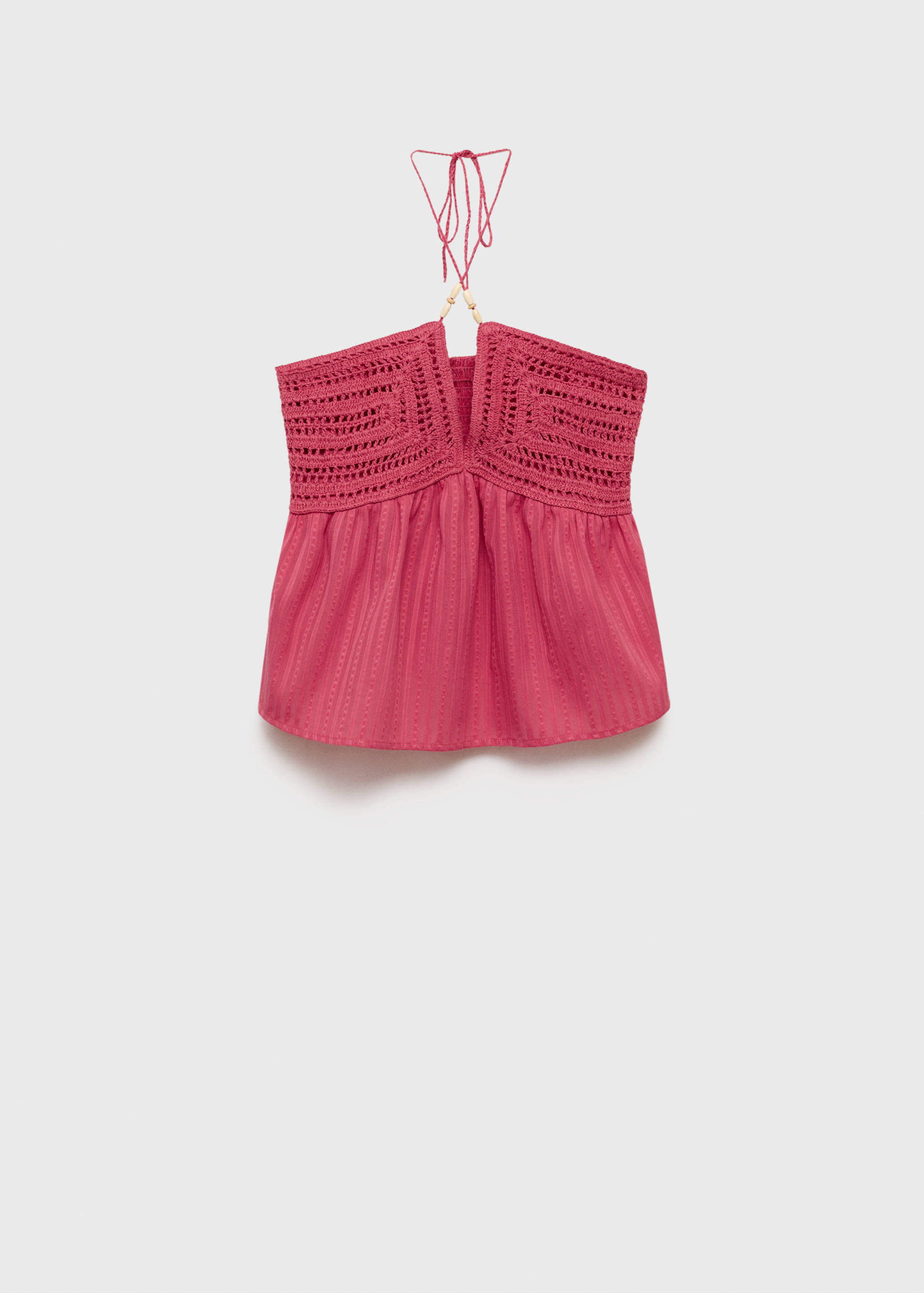 Perlenverziertes Häkel-Top - Artikel ohne Model