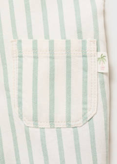 Striped denim dungarees — Green 5