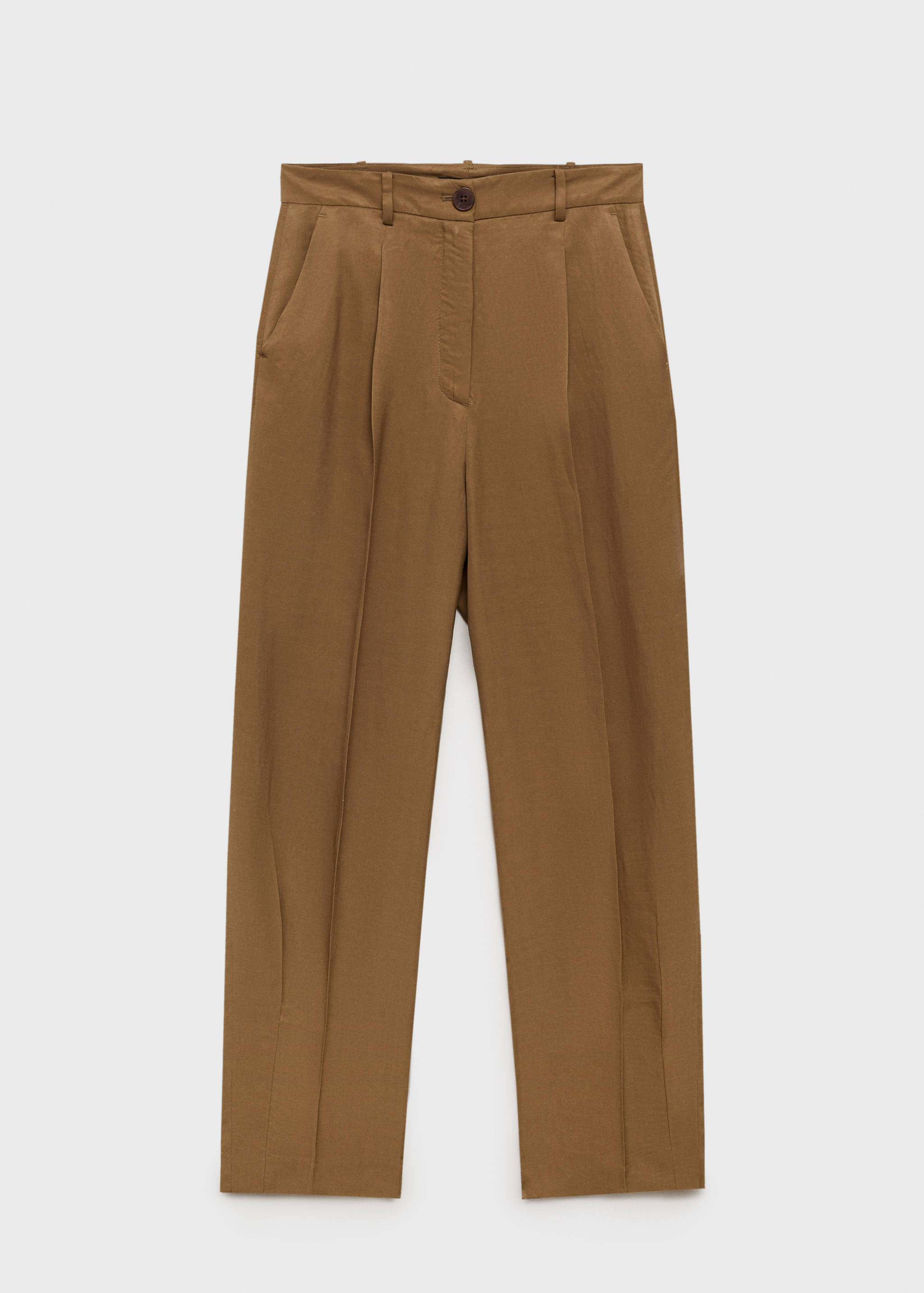 Linen-blend pleated pants - Article without model