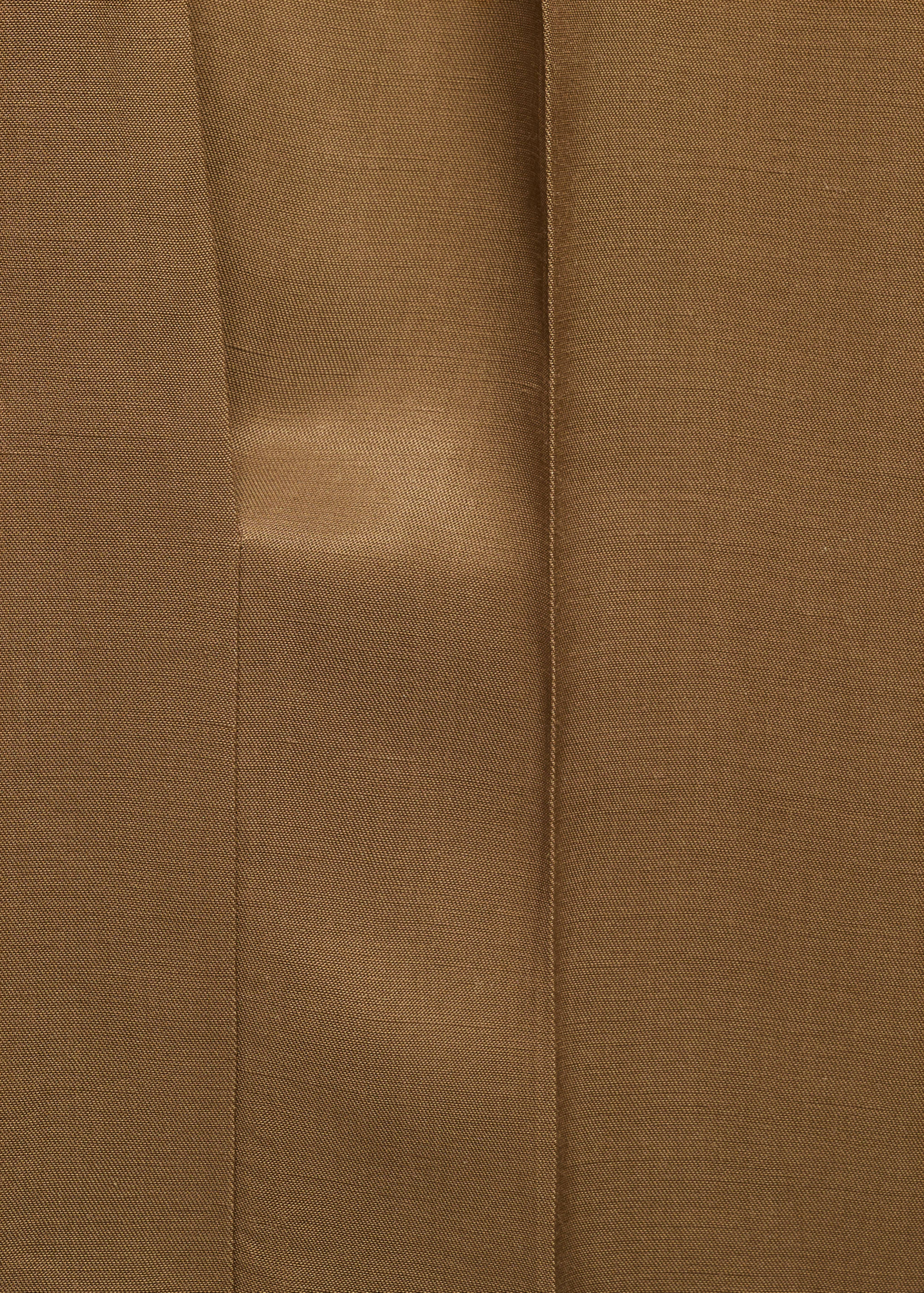 Linen-blend pleated pants - Details of the article 0