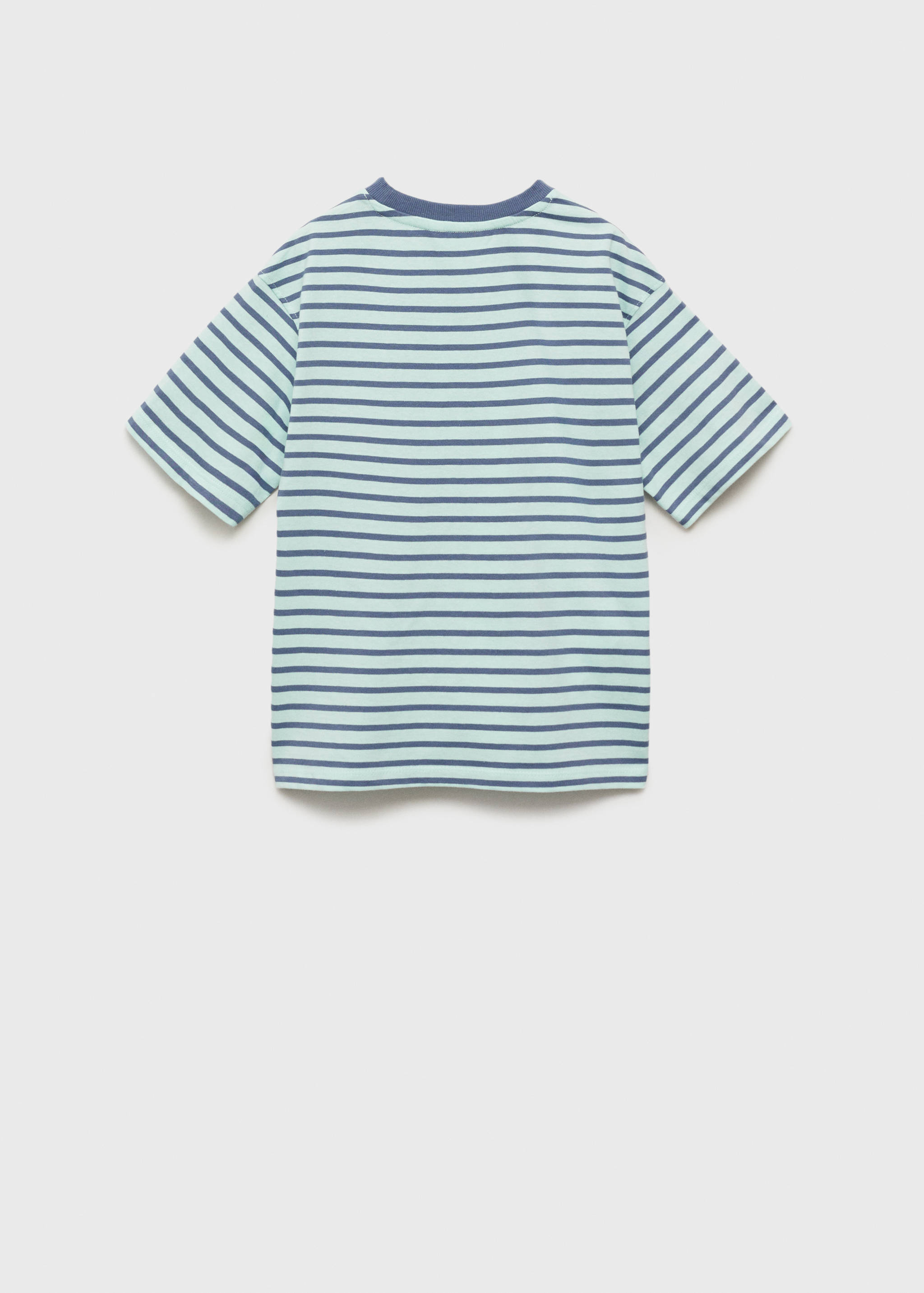 Striped t-shirt with contrasting collar - Reverse of the article