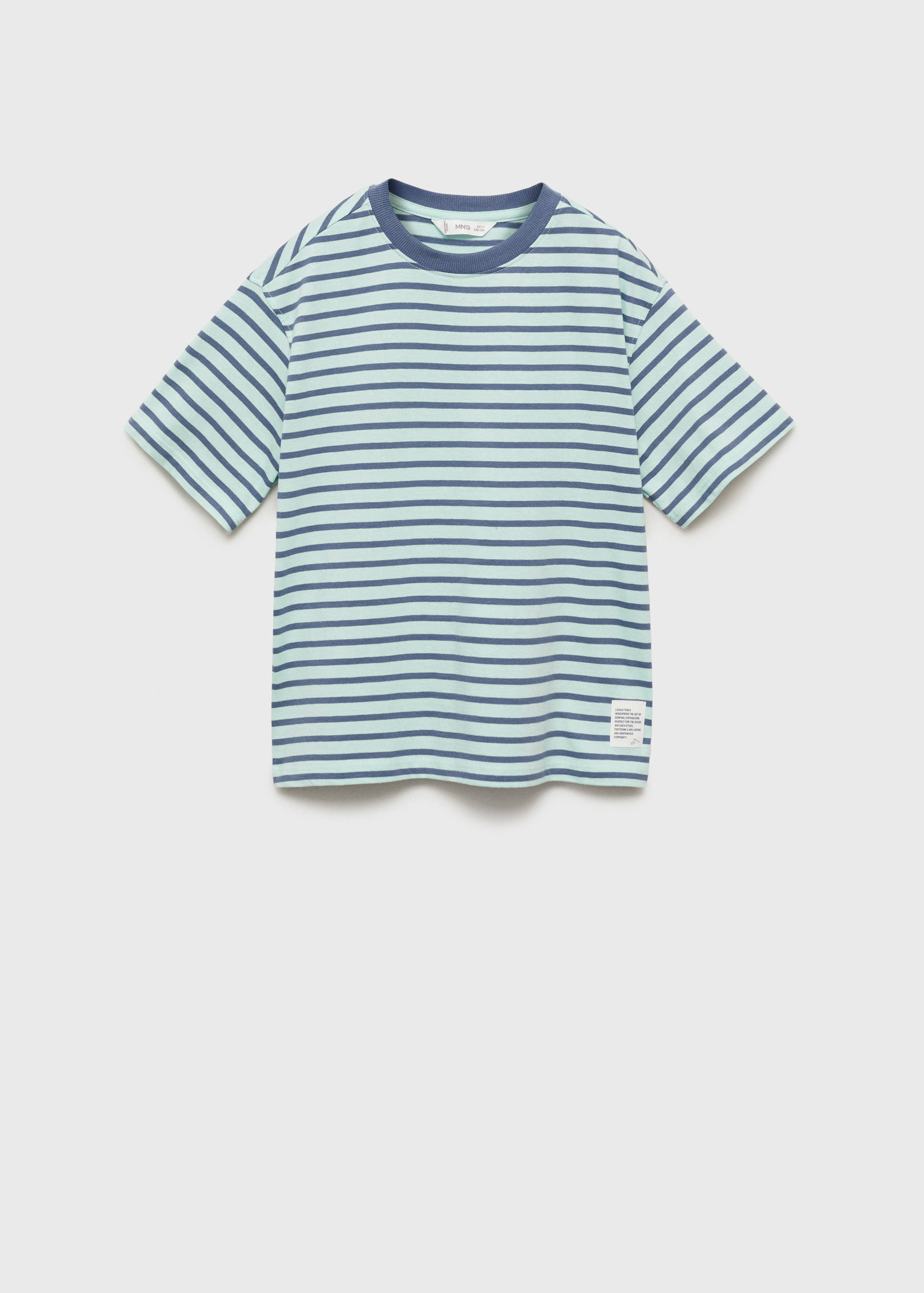 Striped t-shirt with contrasting collar - Article without model