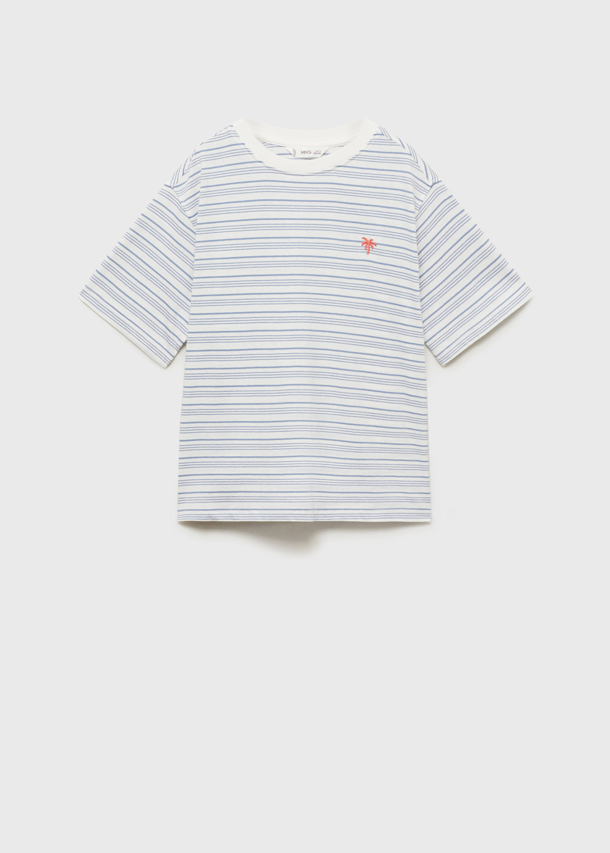 Striped t-shirt with embroidered detail - Article without model