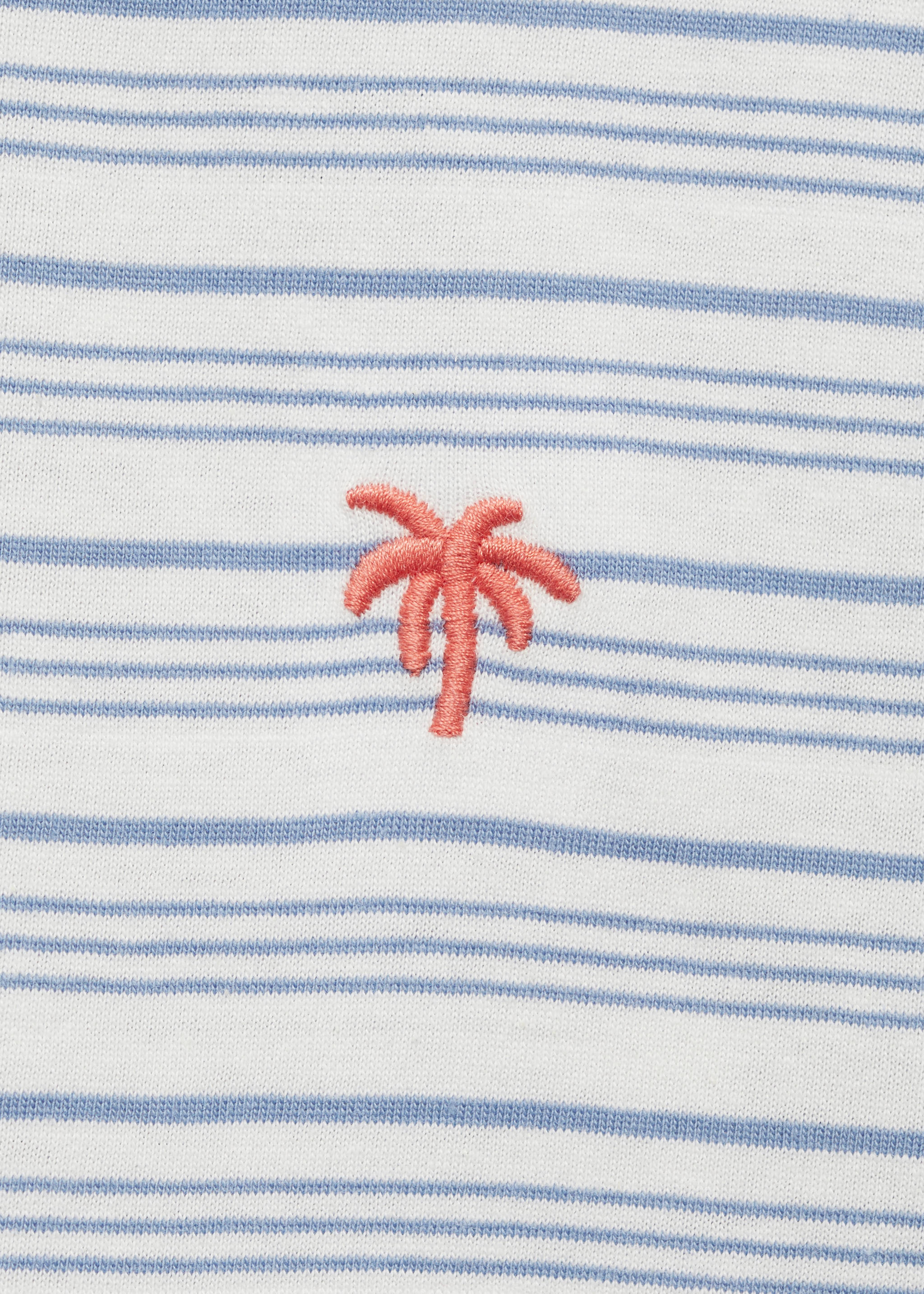 Striped t-shirt with embroidered detail - Details of the article 8