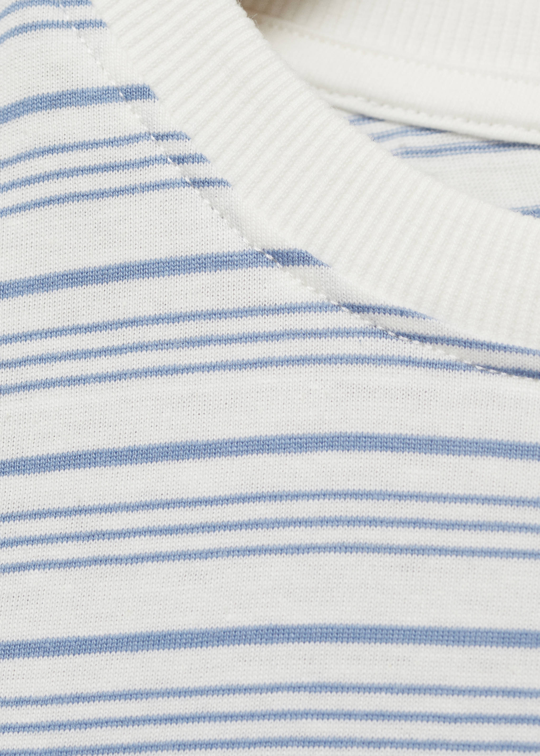 Striped t-shirt with embroidered detail - Details of the article 0