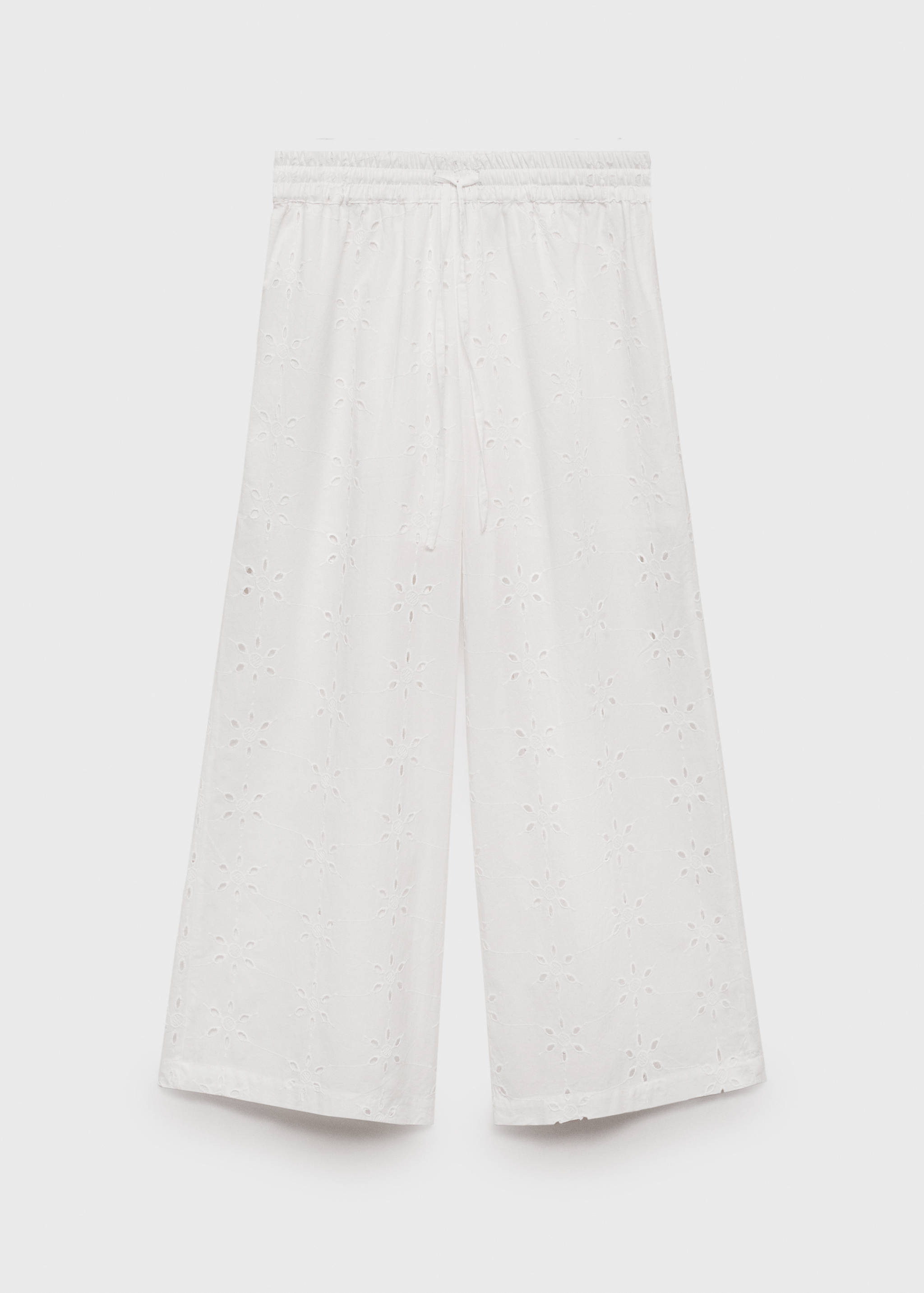 Embroidered straight-fit trousers - Article without model