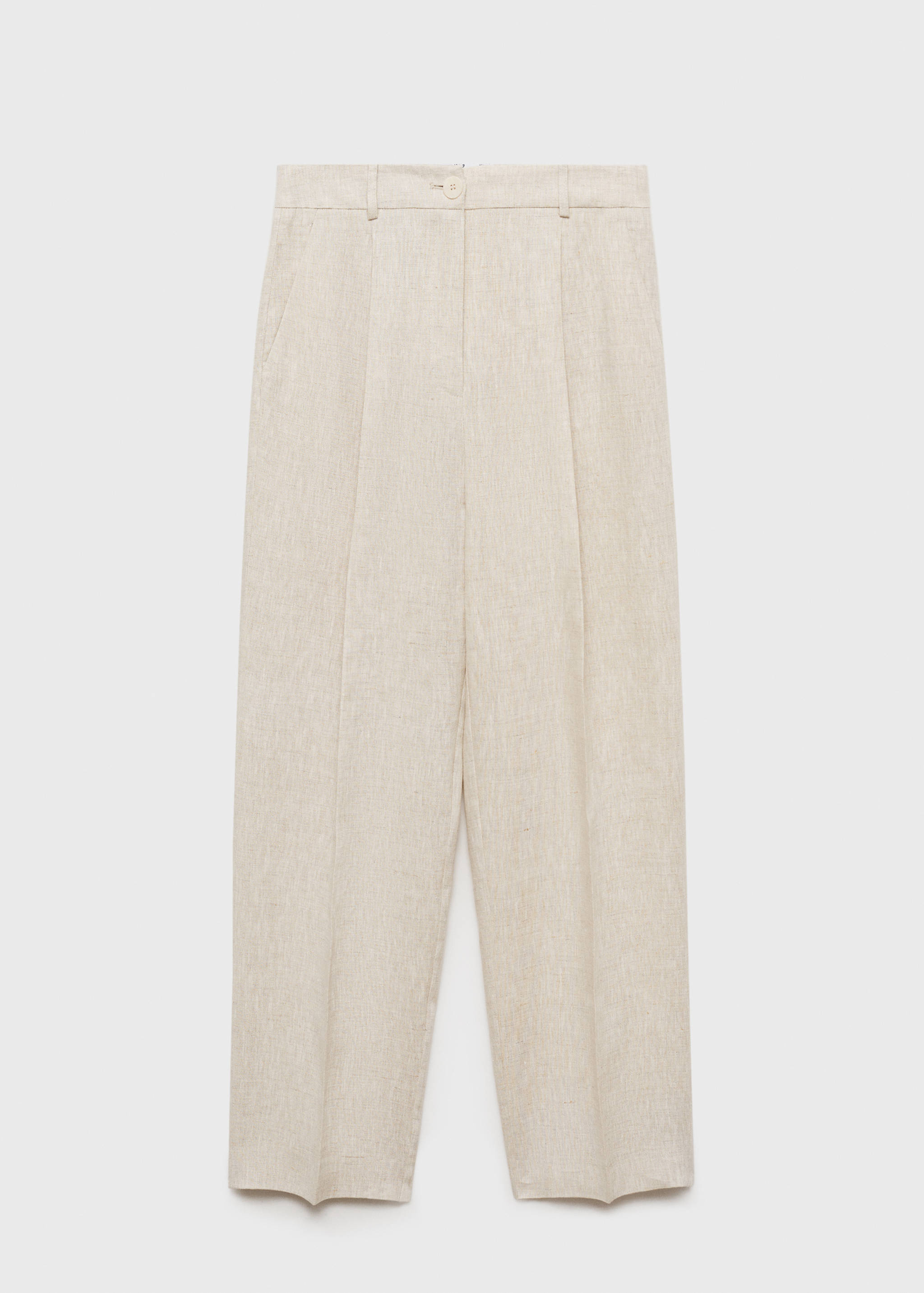 Pleated linen trousers - Article without model