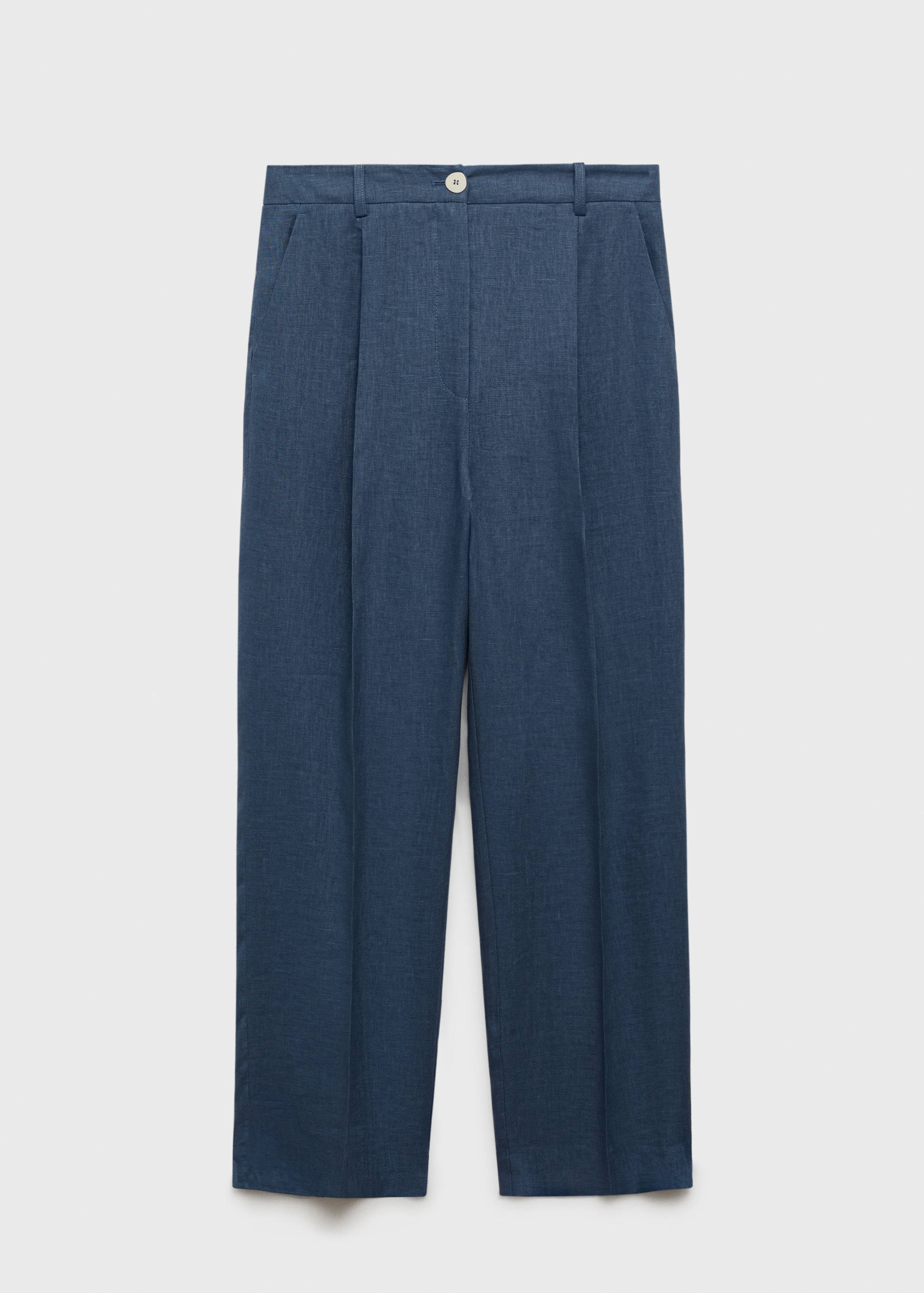 Pleated linen trousers - Article without model