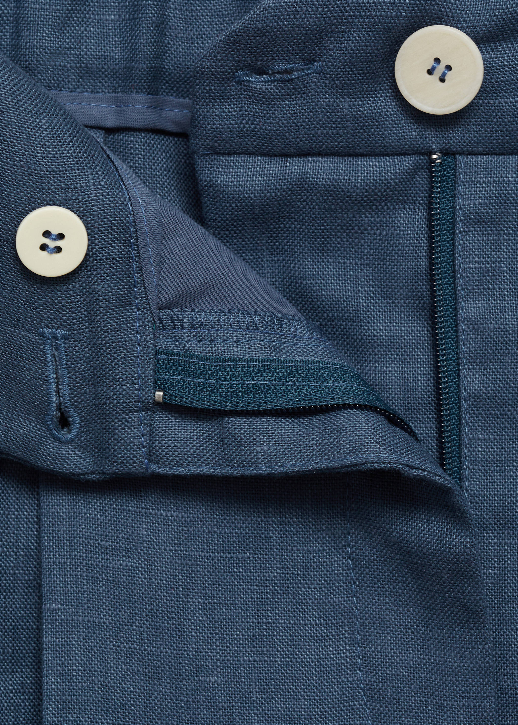 Pleated linen trousers - Details of the article 8