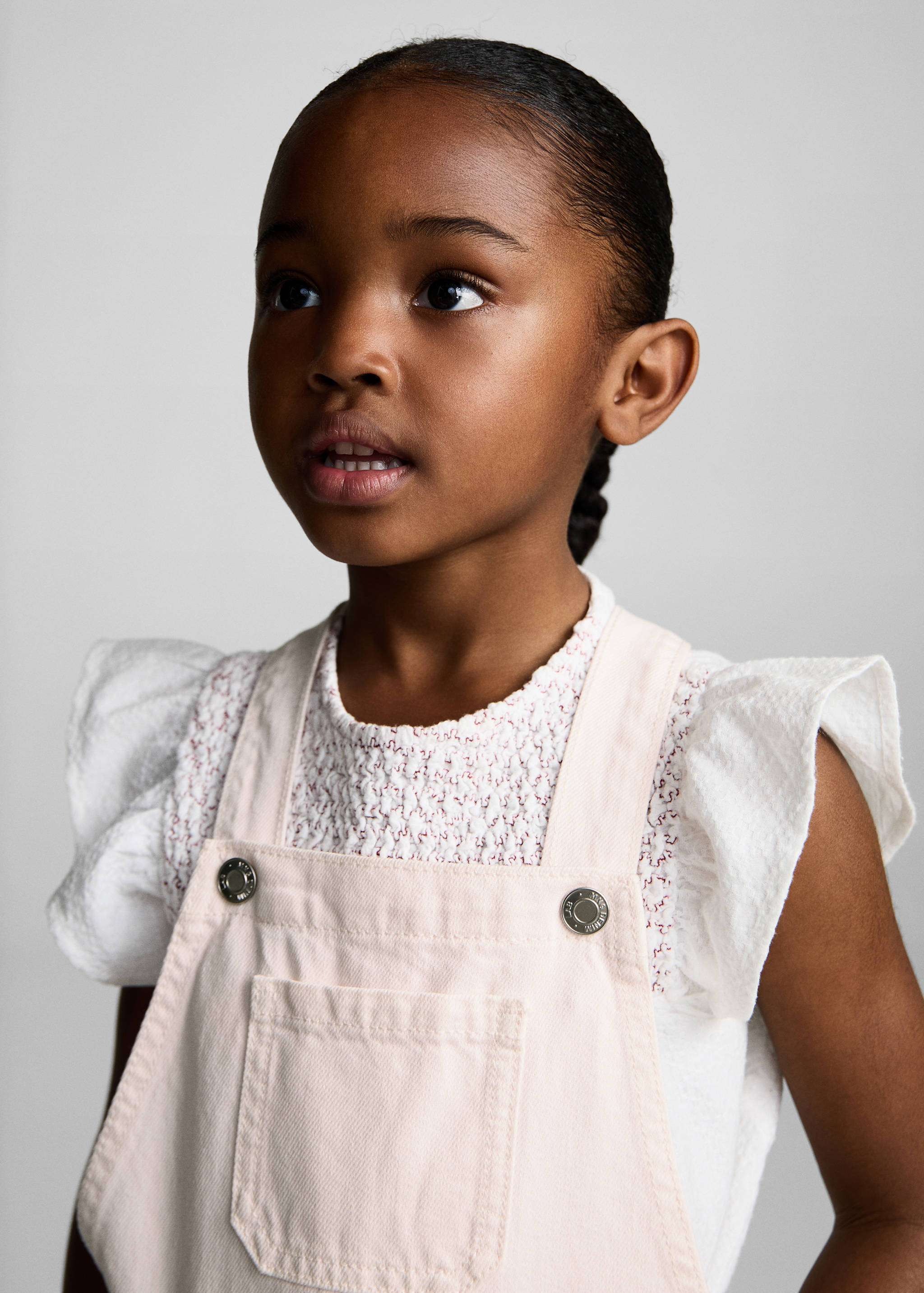 Short denim dungarees - Details of the article 1