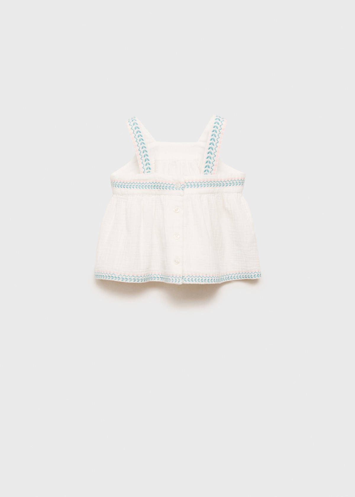Bambula embroidered blouse — White