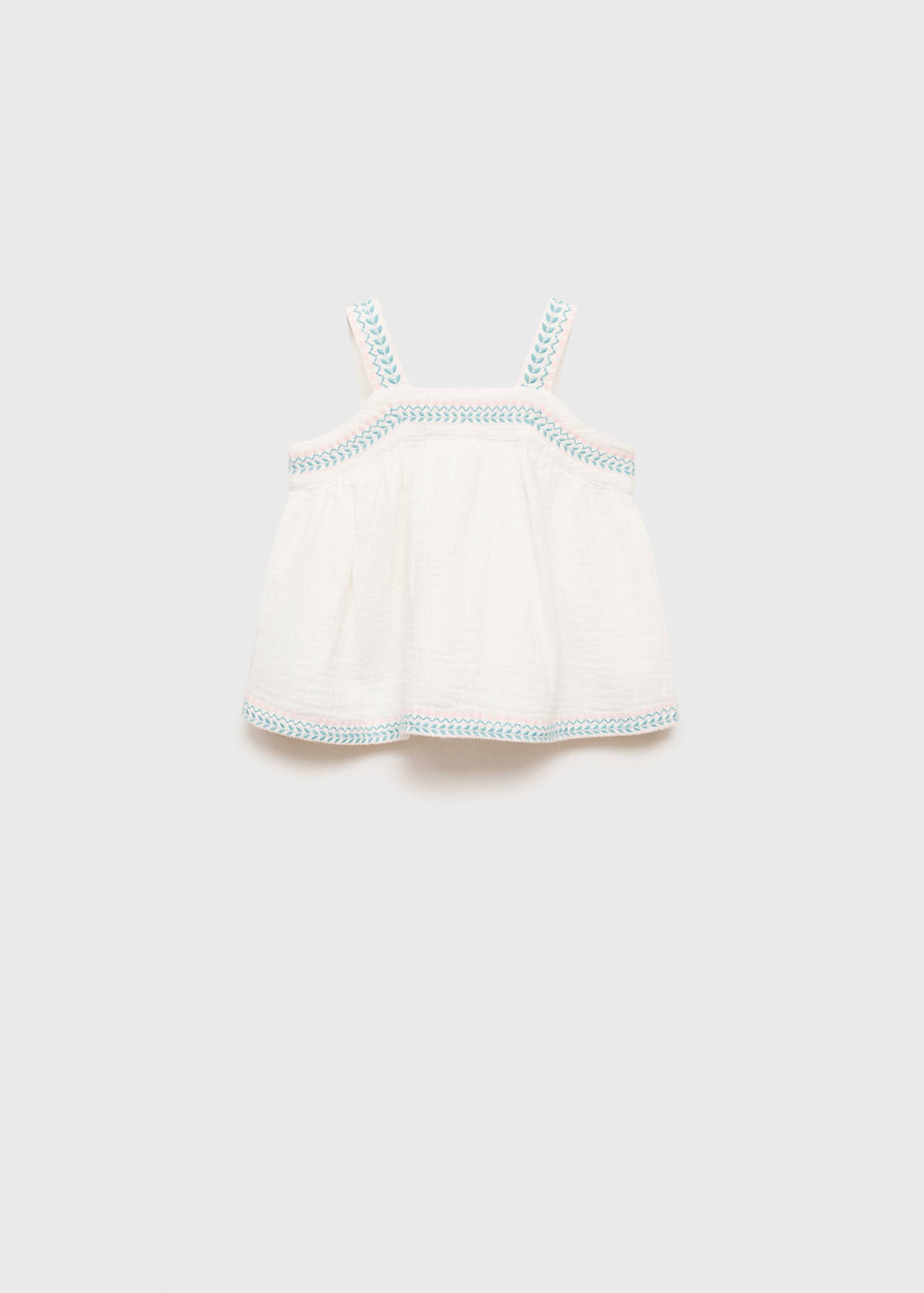 Bambula embroidered blouse — White