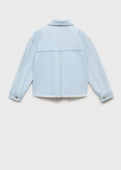 Denim jacket with frayed hem — Light Blue 4