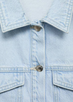Denim jacket with frayed hem — Light Blue 3