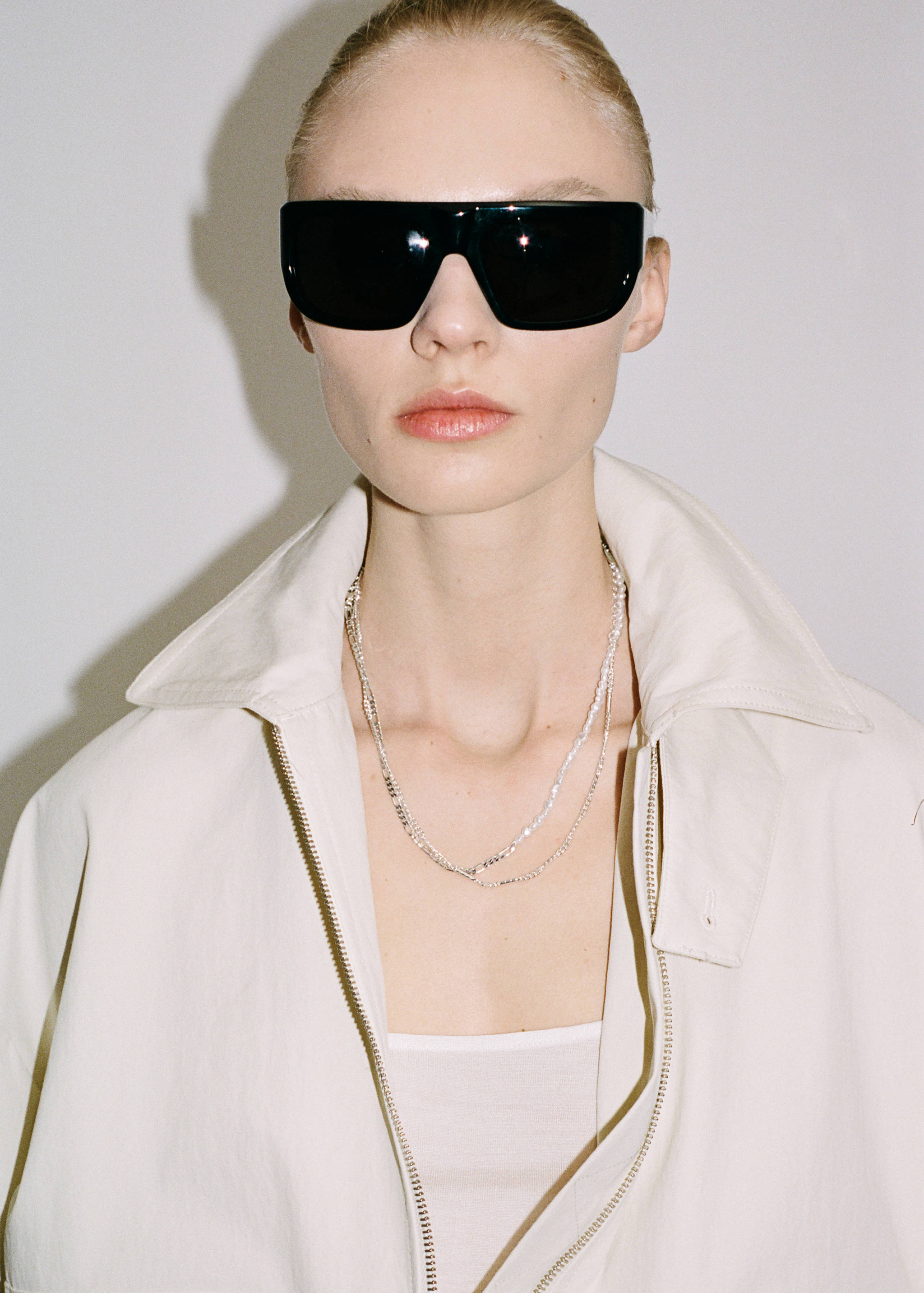 Collier double chaîne perles - Plan général