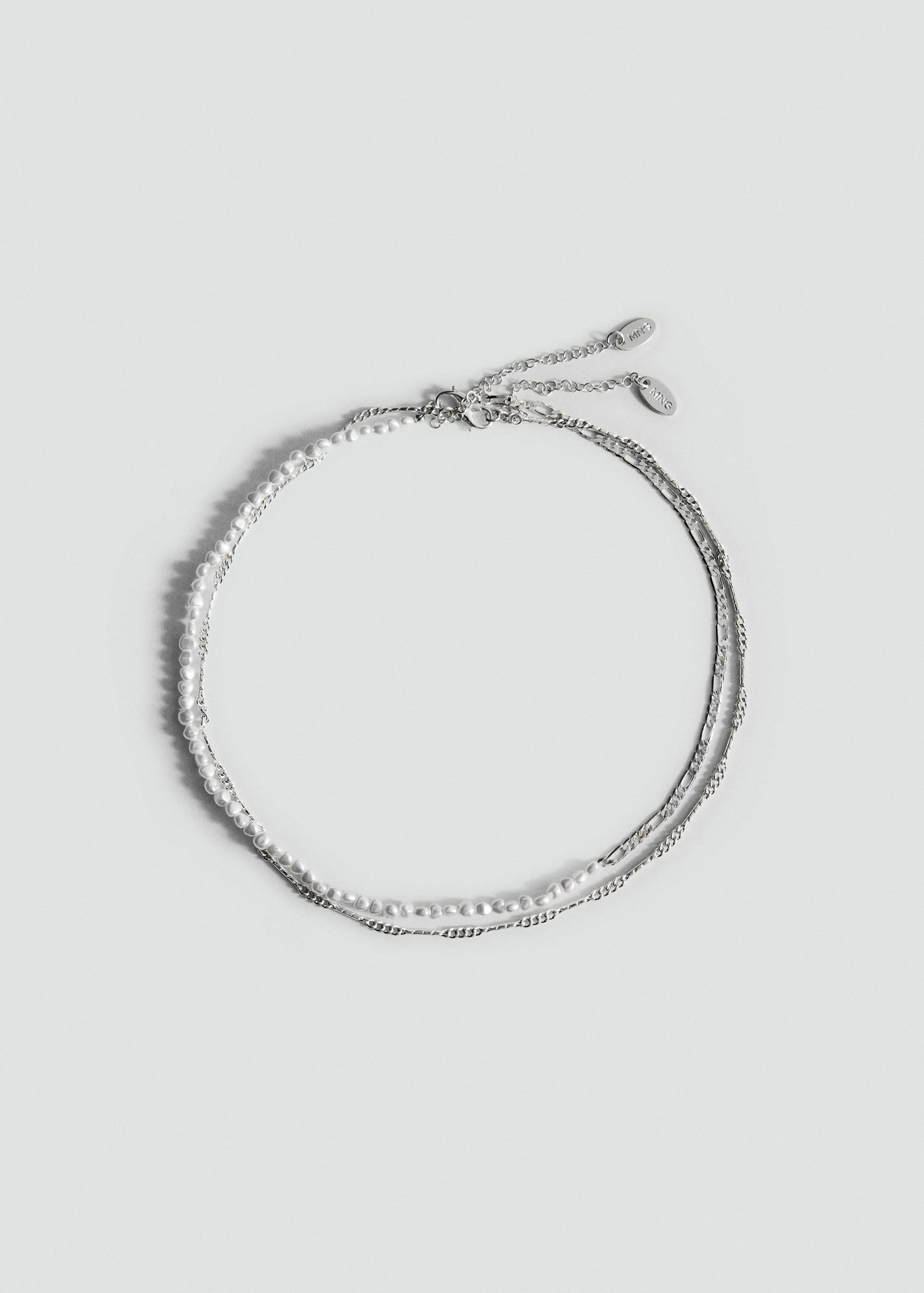 Collier double chaîne perles - Article sans modèle