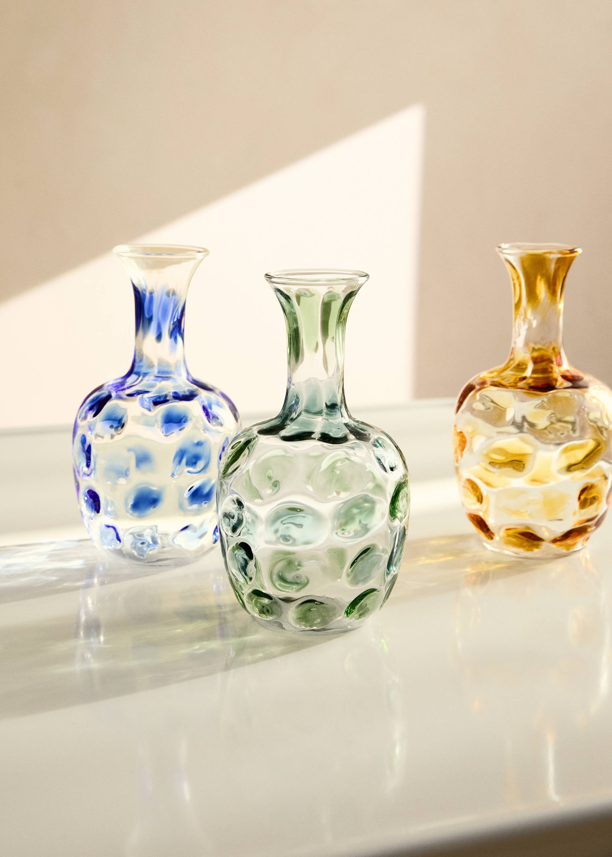 Borosilicate speckled vase - General plane