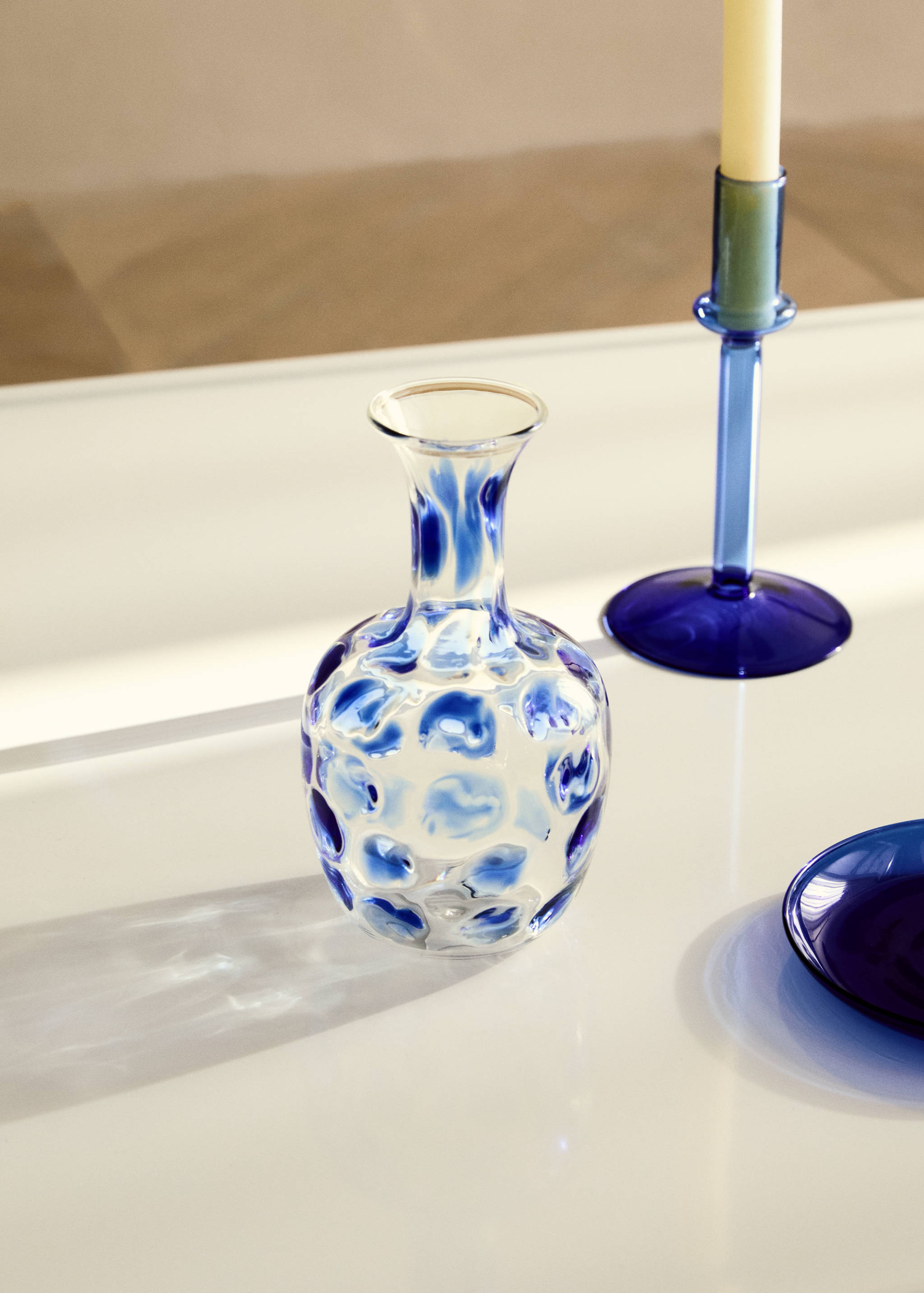 Borosilicate speckled vase - General plane